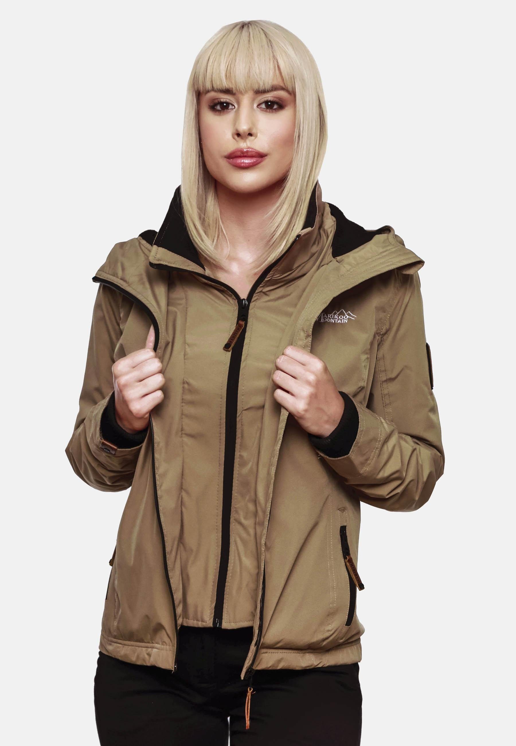 Marikoo Outdoorjacke Erdbeere sportliche Funktionsjacke mit Kapuze