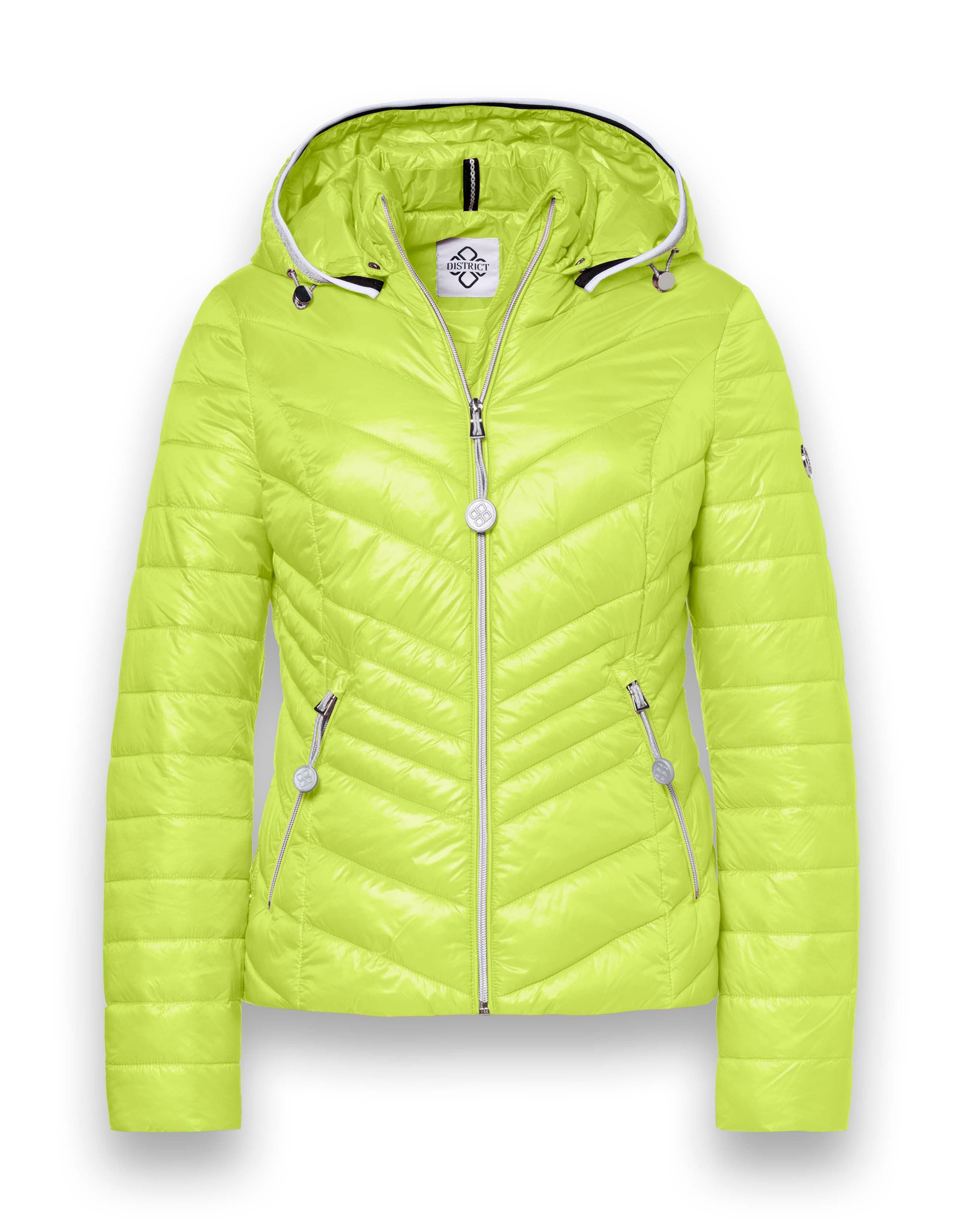 District Funktionsjacke Übergangsjacke Magnolia (mit Kapuze, wasserabweisend) limegrün Damen