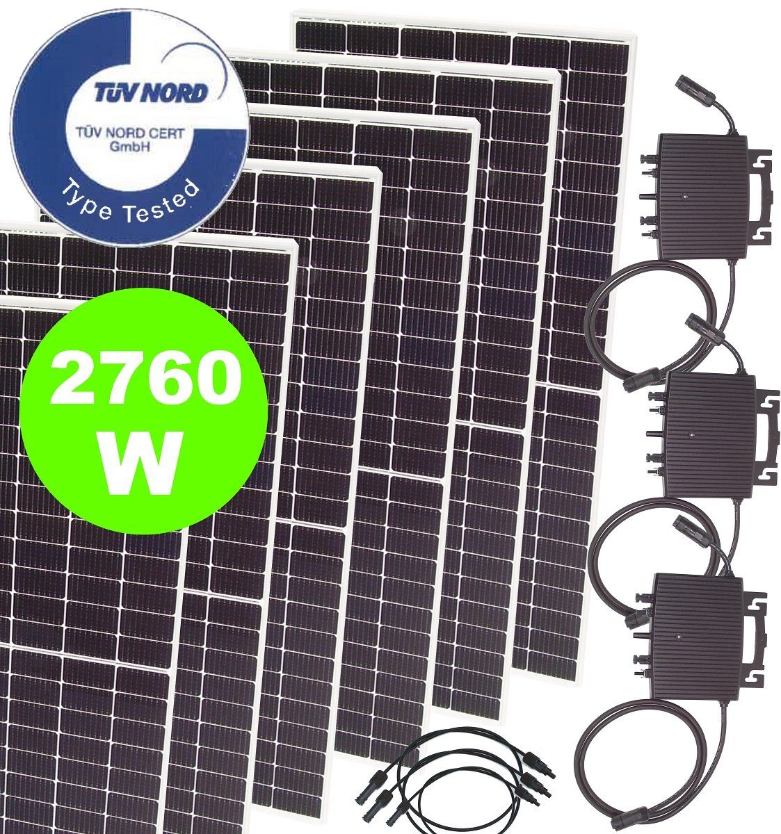 Apex Solaranlage Balkonkraftwerk 2760W Solaranlage, Photovoltaik (1-St) 2400W
