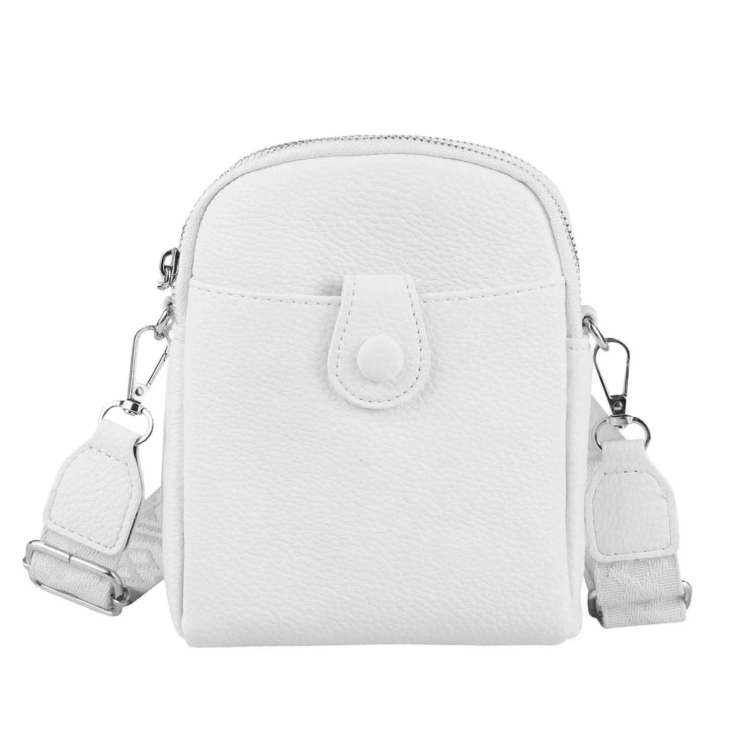 ITALYSHOP24 Schultertasche Damen Tasche Minibag Umhängetasche Geldbörse Handytasche Crossover, Brusttasche Bodybag Crossbody Hüfttasche Clutch leicht Gewicht