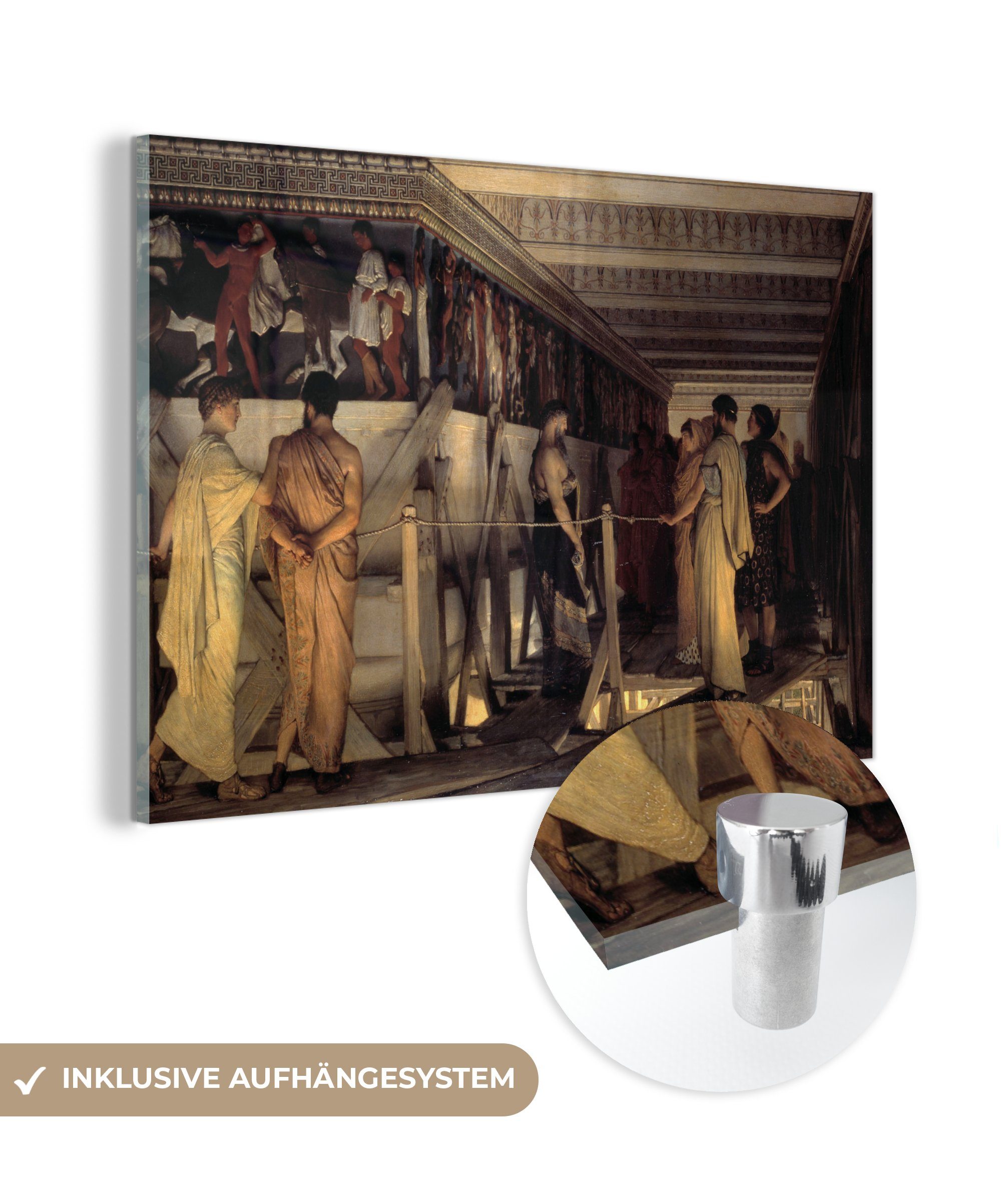 MuchoWow Acrylglasbild Phidias zeigt seinen Freunden den Fries des Parthenon - Lawrence Alma, (1 St), Acrylglasbilder Wohnzimmer & Schlafzimmer