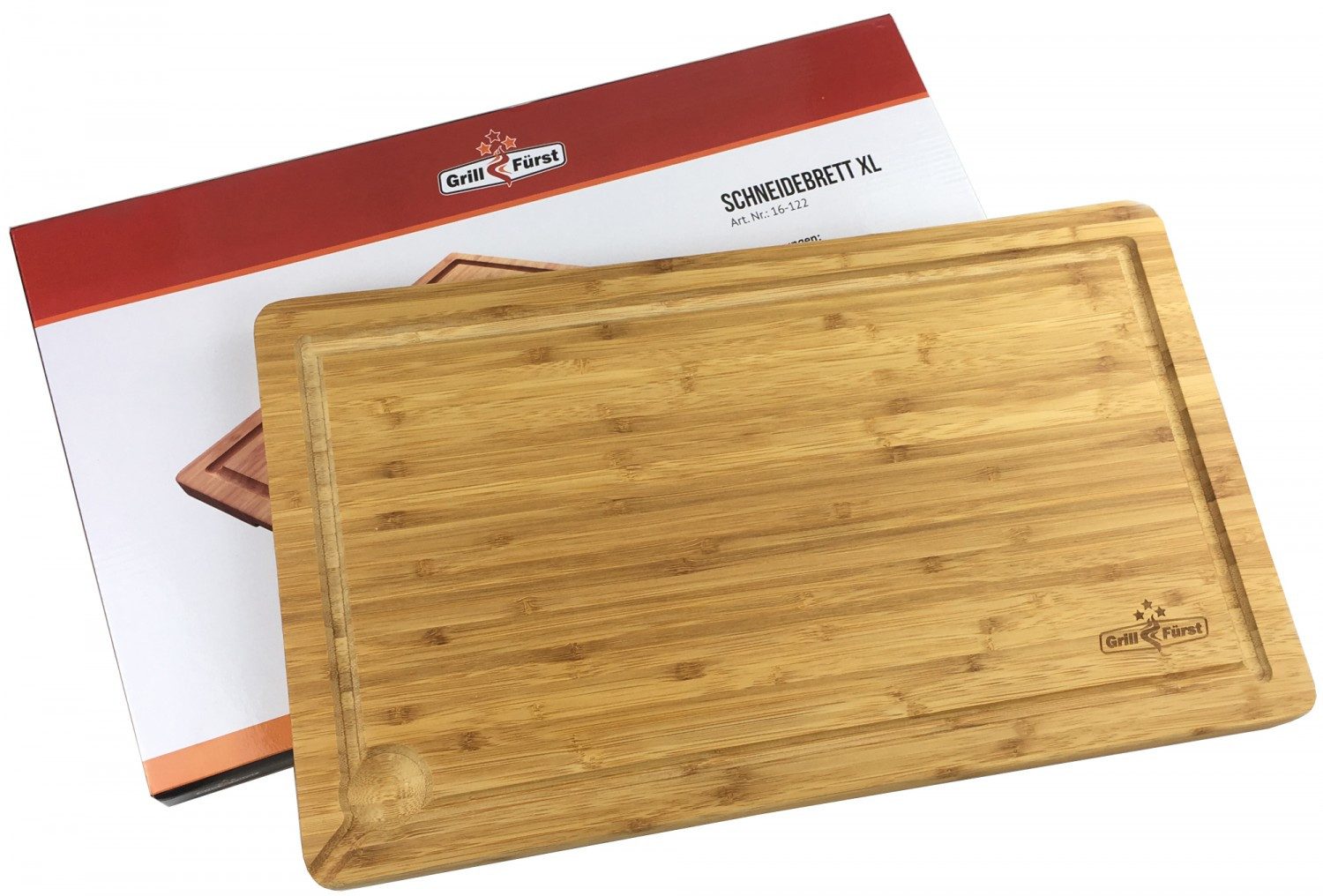Grillfürst Räucherbrett Grillfürst Bambus Schneidebrett groß 50 x 30 cm (Bambus)