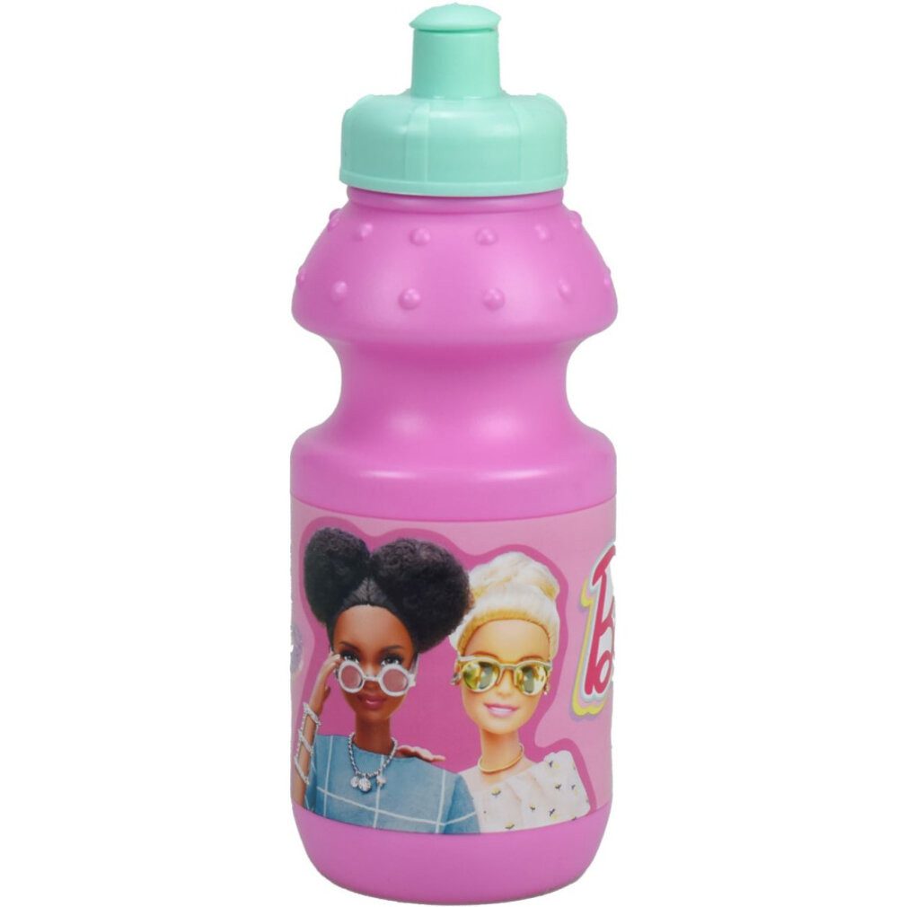 Barbie Trinkflasche Happy Thoughts Kunststoffflasche, Sportflasche 350 ml