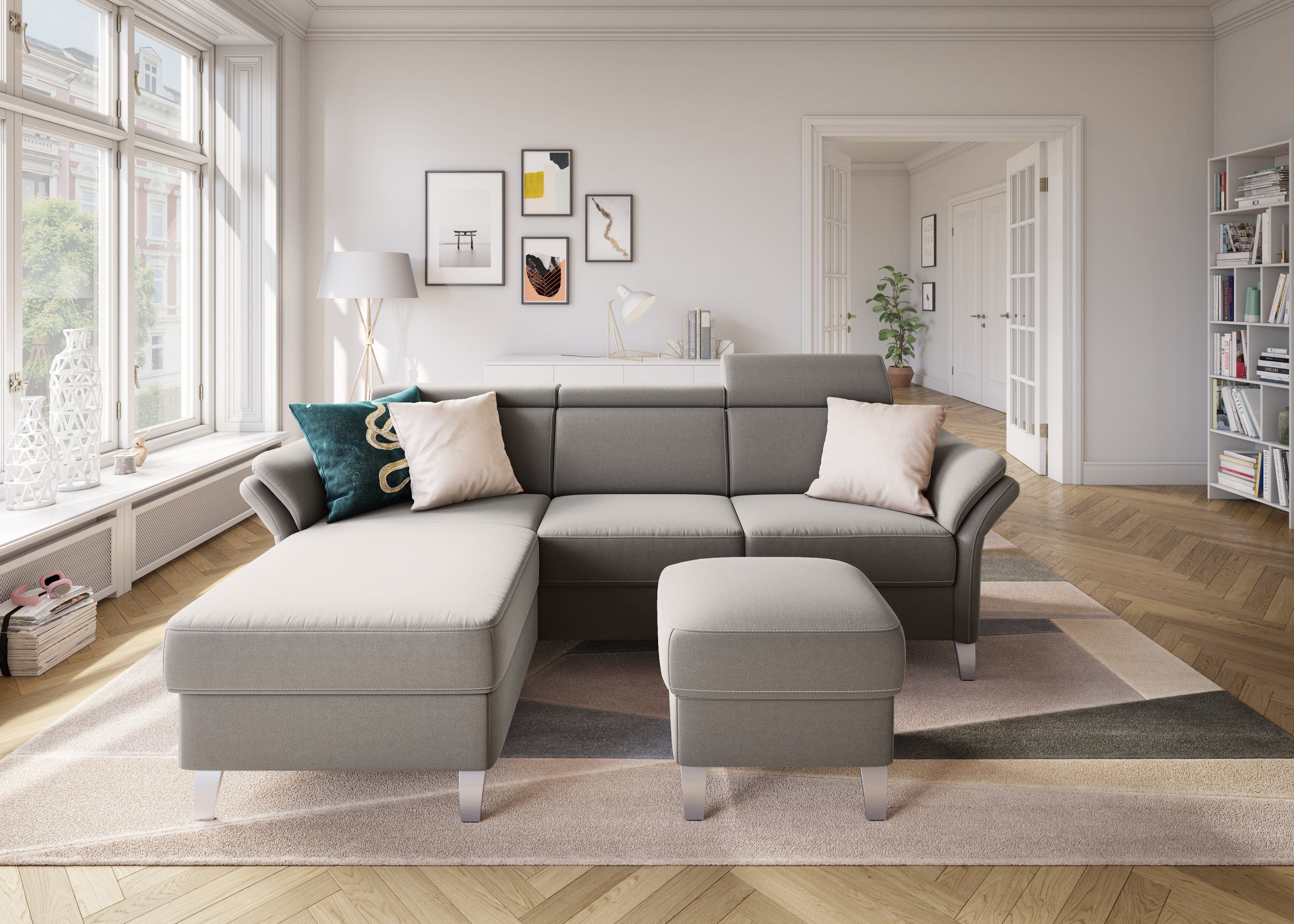 sit&more Ecksofa Vincenzo L-Form, inklusive Kopfteilverstellung, günstig online kaufen