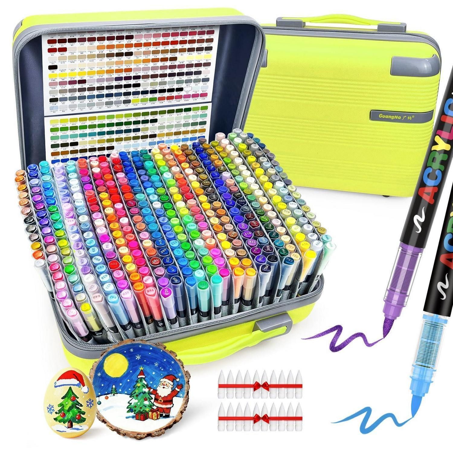LuxusKollektion Marker Acryl Filzstifte weiche Spitze 408 Farben