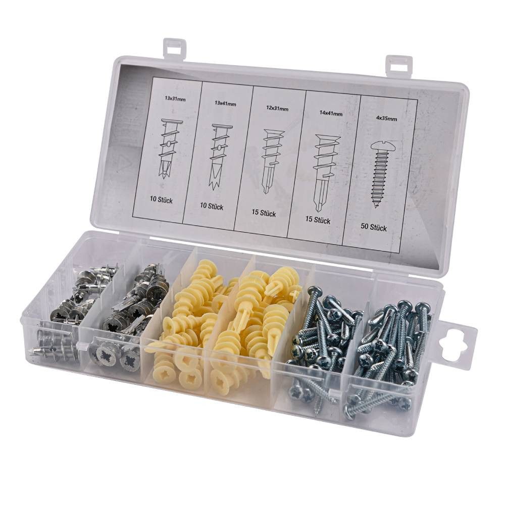 KesTek Dübel-Set Gibskartondübel-Sortiment 100-teilig, (100-tlg)