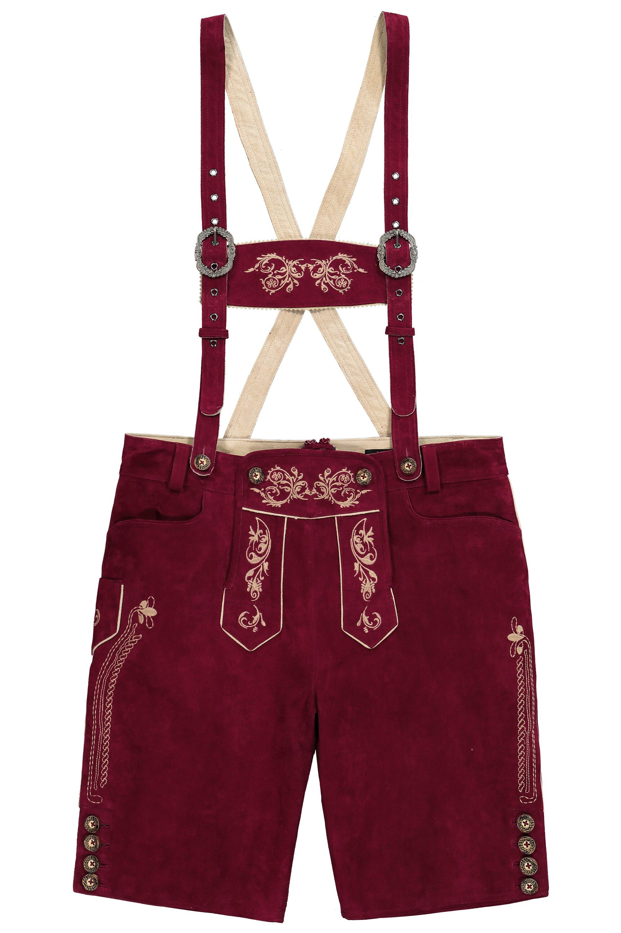 JP1880 Lederhose Trachtenhose echtes Leder Stickereien – Bild 2 von 4