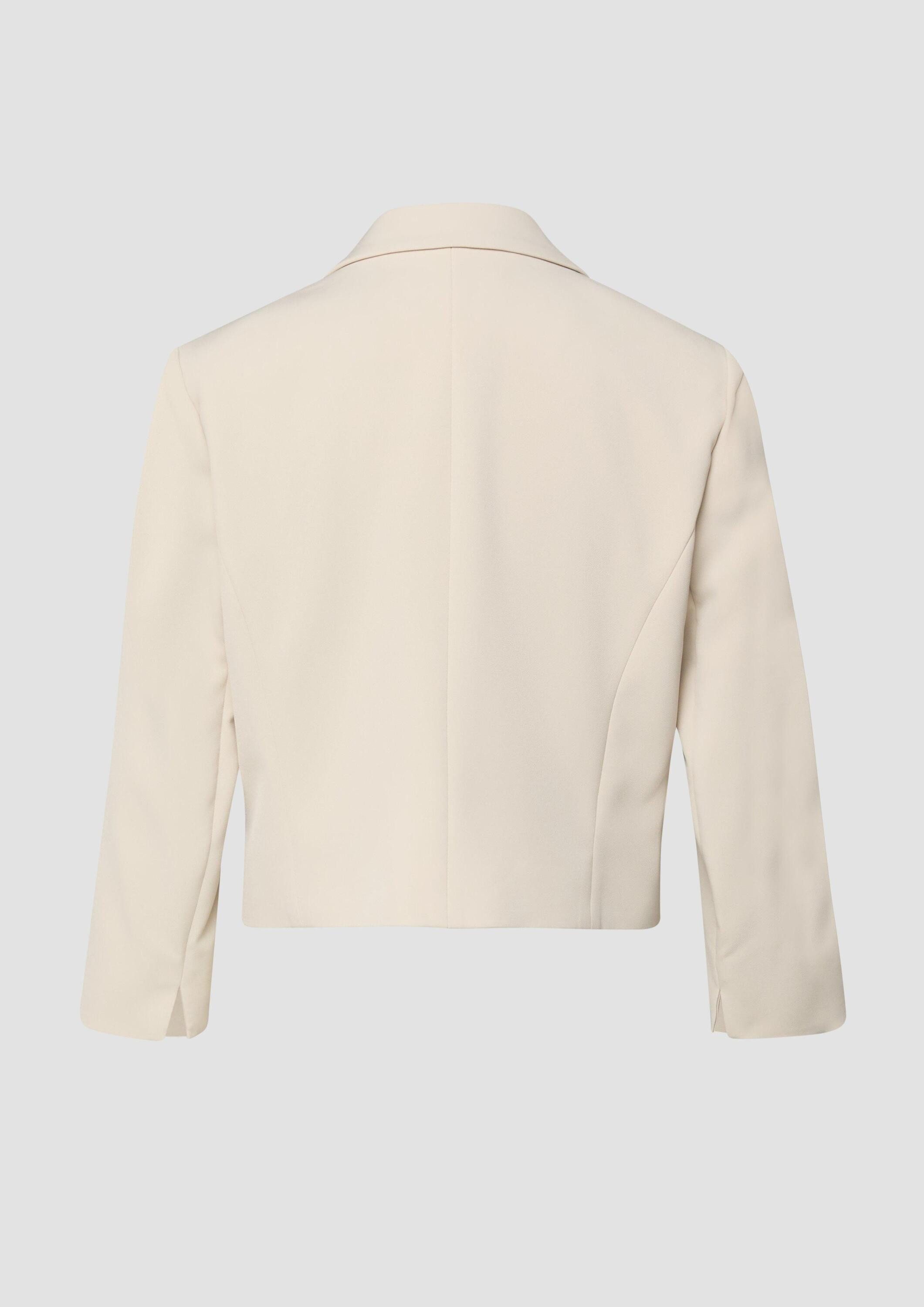 s.Oliver Jackenblazer Indoor-Jacke Cropped-Blazer mit 3/4-Ärmeln