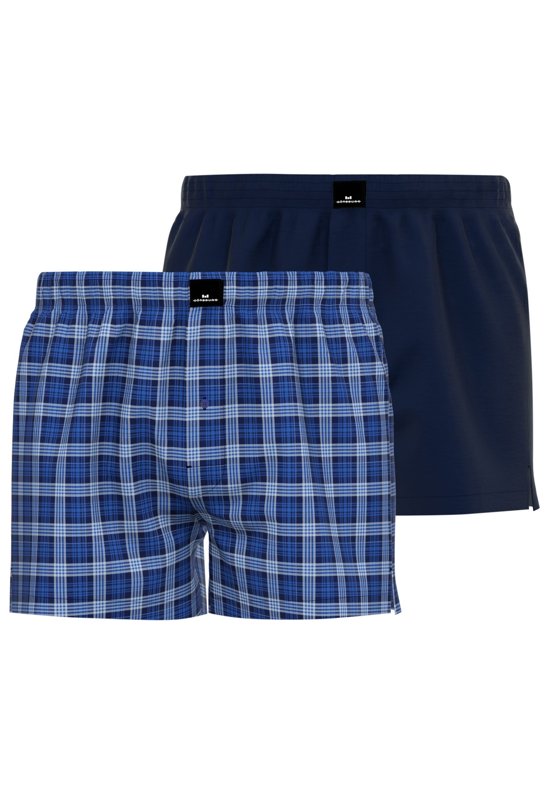 GÖTZBURG Boxershorts GÖTZBURG Herren Boxershort blau kariert 2er Pack (2-St günstig online kaufen