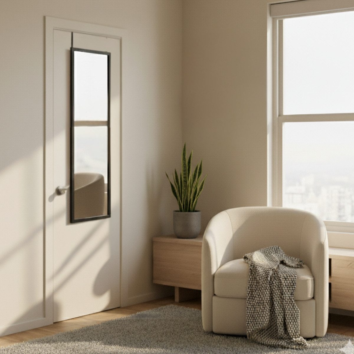 SCENA LIVING Wandspiegel Türspiegel AINA, 36 x 110 cm, Türmontage – Bild 4 von 5