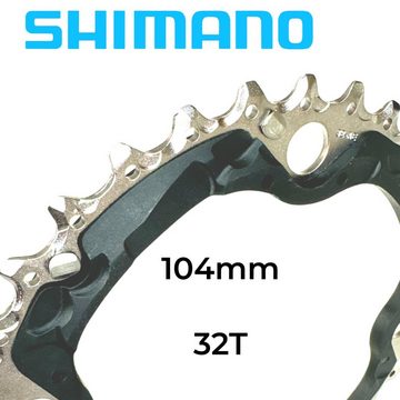 Shimano Fahrrad-Montageständer Shimano MTB Kurbel Ersatz Kettenblatt DEORE SLX FC-M670 32T Schwarz