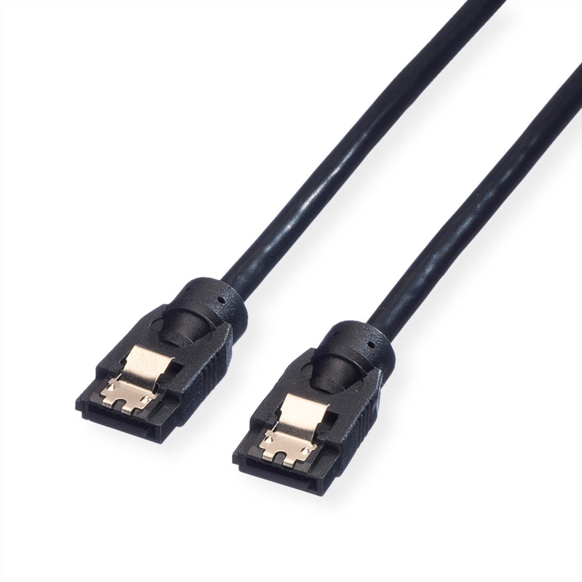 ROLINE Internes SATA 6.0 Gbit/s HDD-Kabel mit Schnappverschluss Computer-Kabel, SATA 7-polig (Data) Männlich (Stecker), SATA 7-polig (Data) Männlich (Stecker) (50.0 cm)