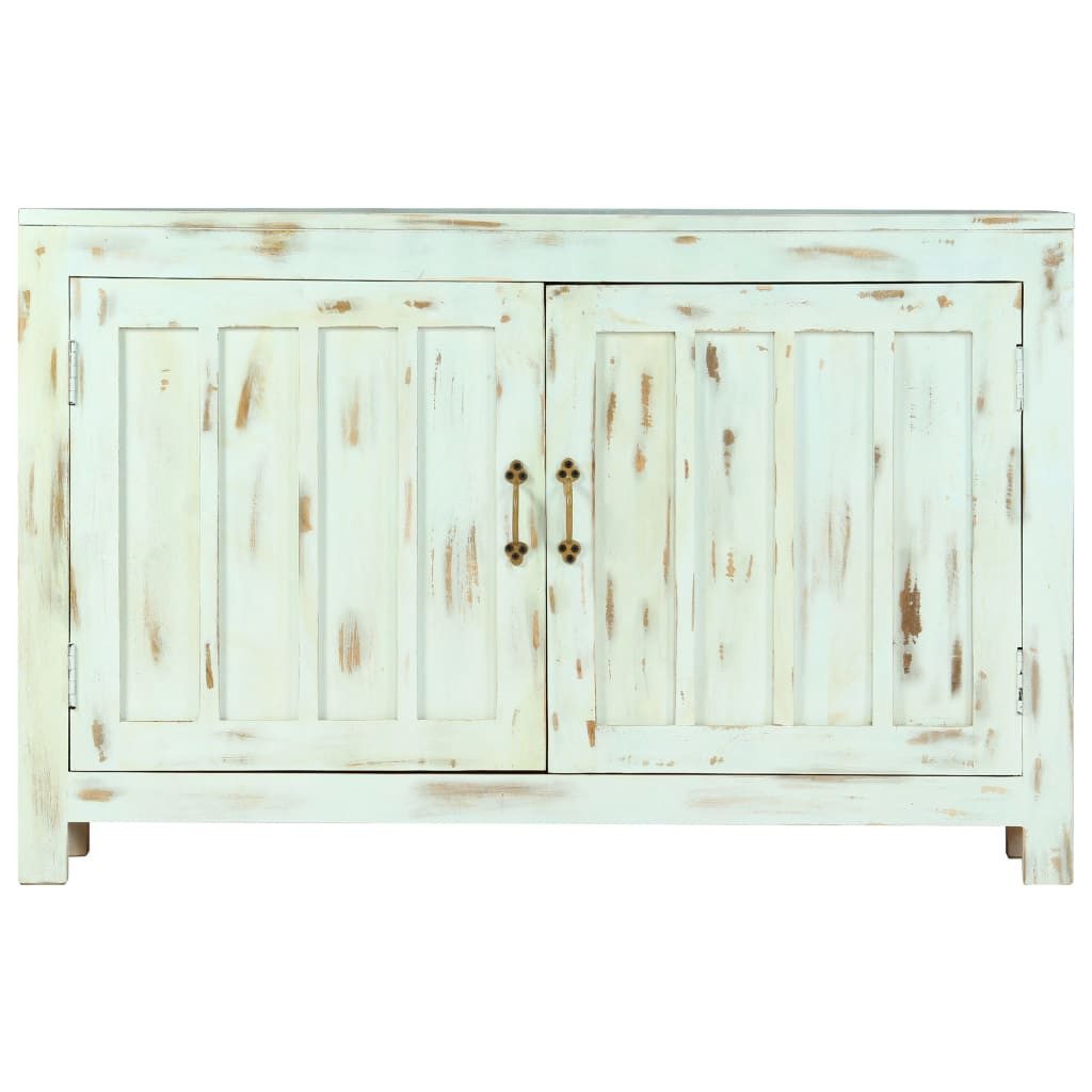 vidaXL Sideboard Sideboard Hellblau 110x35x70 cm Massivholz (1 St)