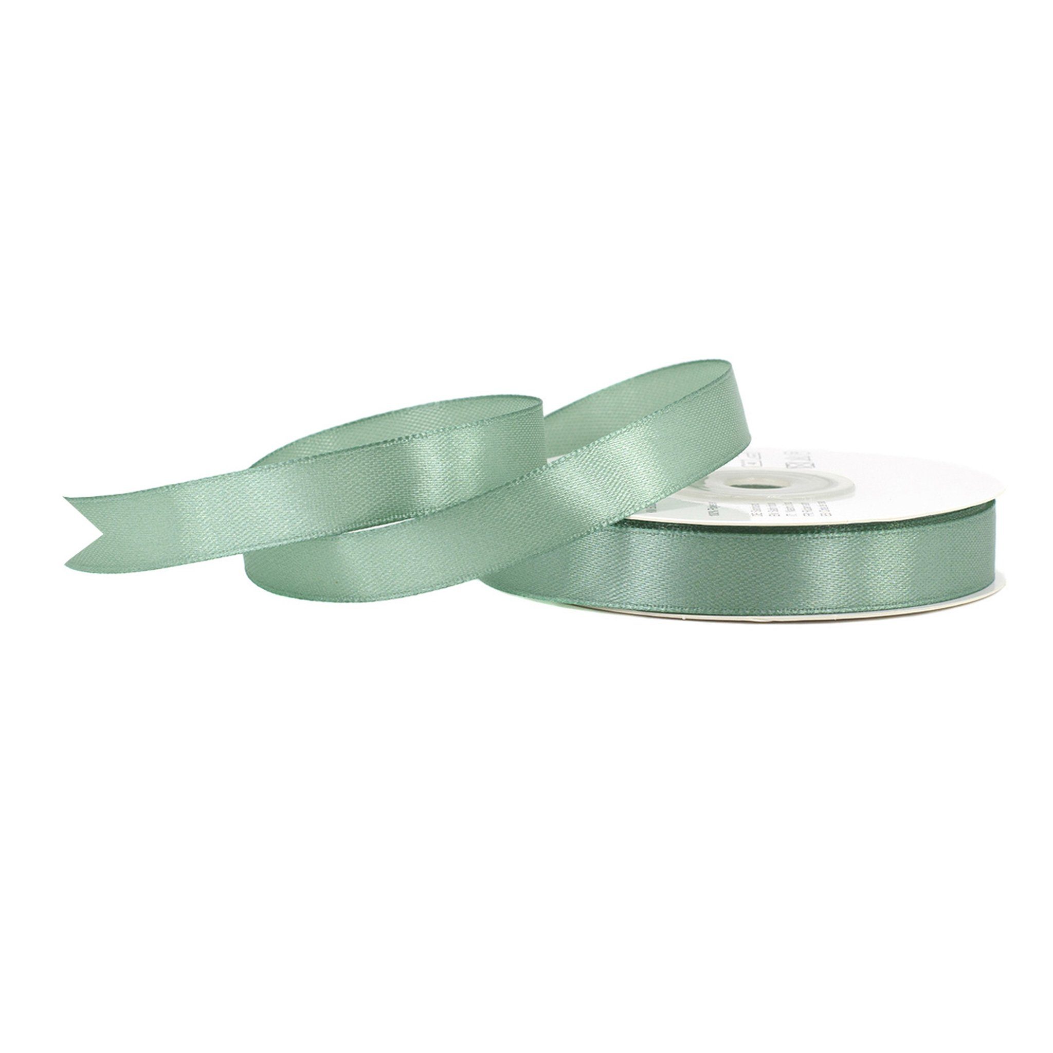 Creativery Satinband, Satinband 12mm x 25m Rolle Eukalyptus