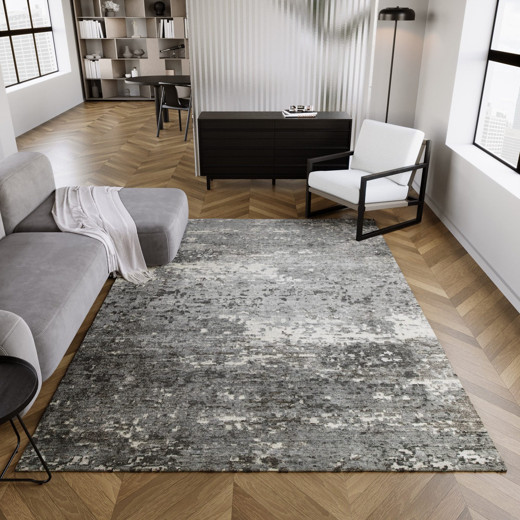 Esprit Teppich Brookville, rechteckig, Höhe: 6 mm, Wollteppich, natürlich, vintage, gewebt, kurzflor, hochwertig