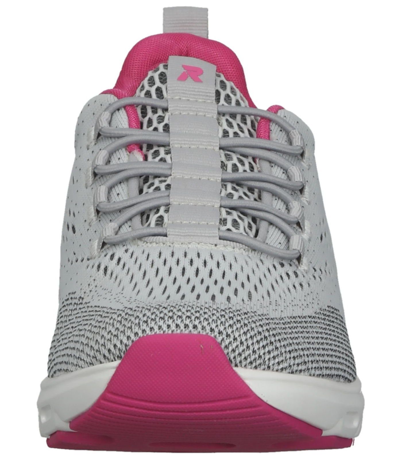 Rieker Grau Sneaker Textil Pink Sneaker