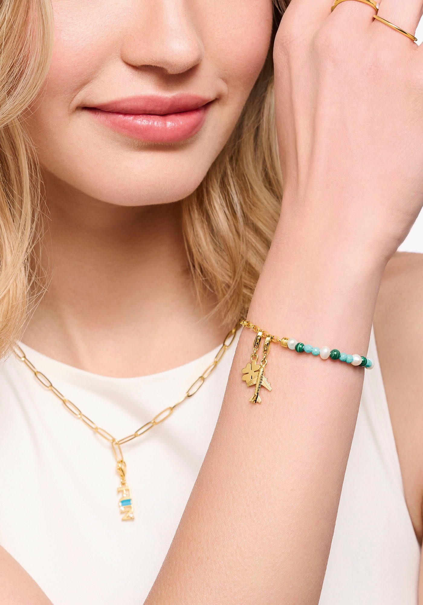 THOMAS SABO Charm-Einhänger Kleeblatt