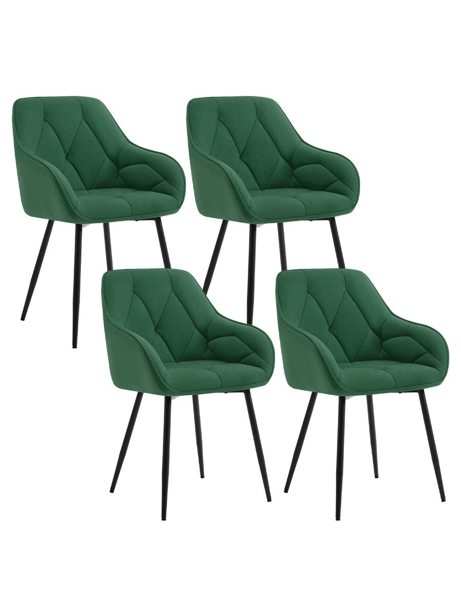 Woltu 4-Fußstuhl (Set, 4 St), Esszimmerstühle ergonomischer aus Samt günstig online kaufen