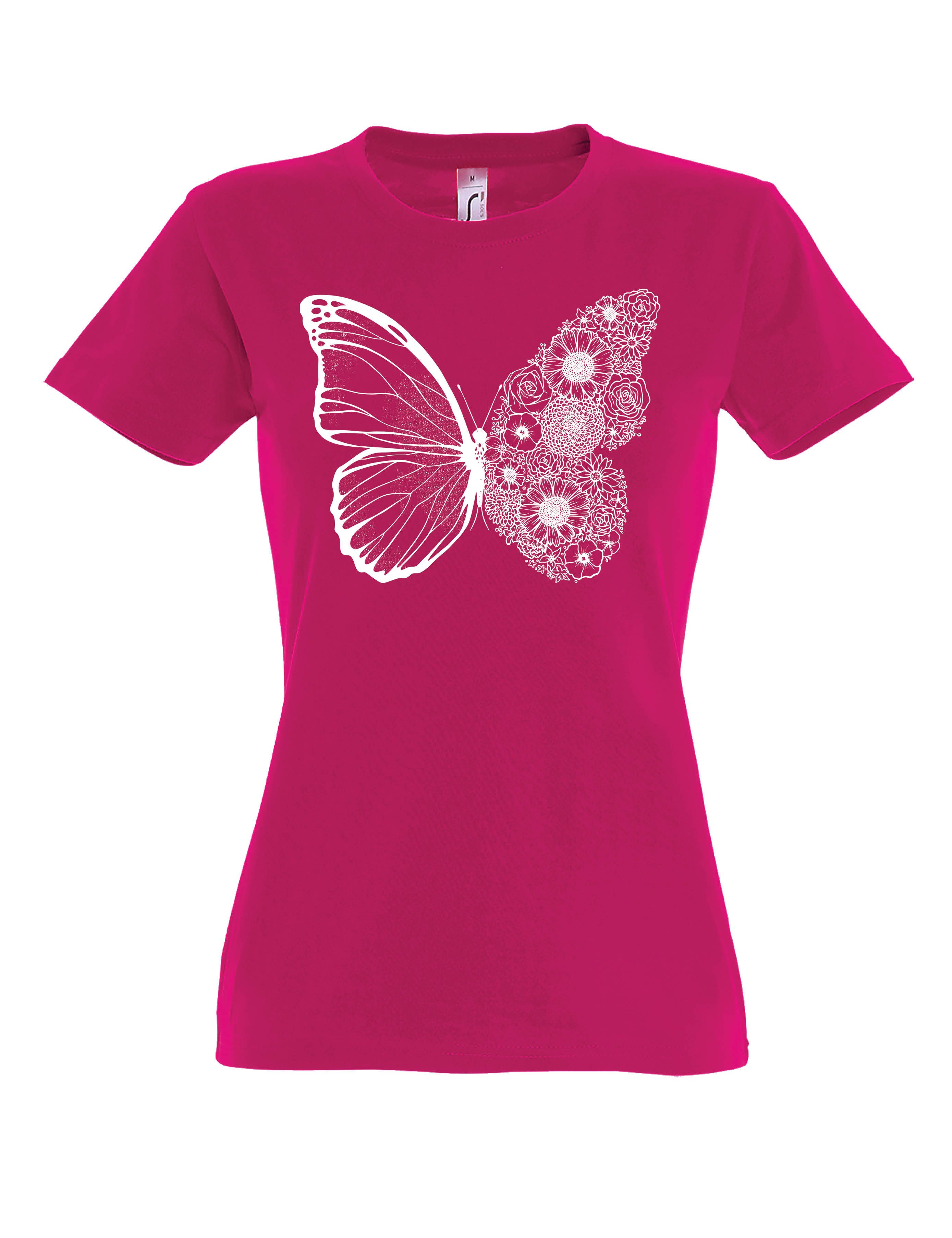 Youth Designz Print-Shirt "Floral Butterfly" Damen günstig online kaufen