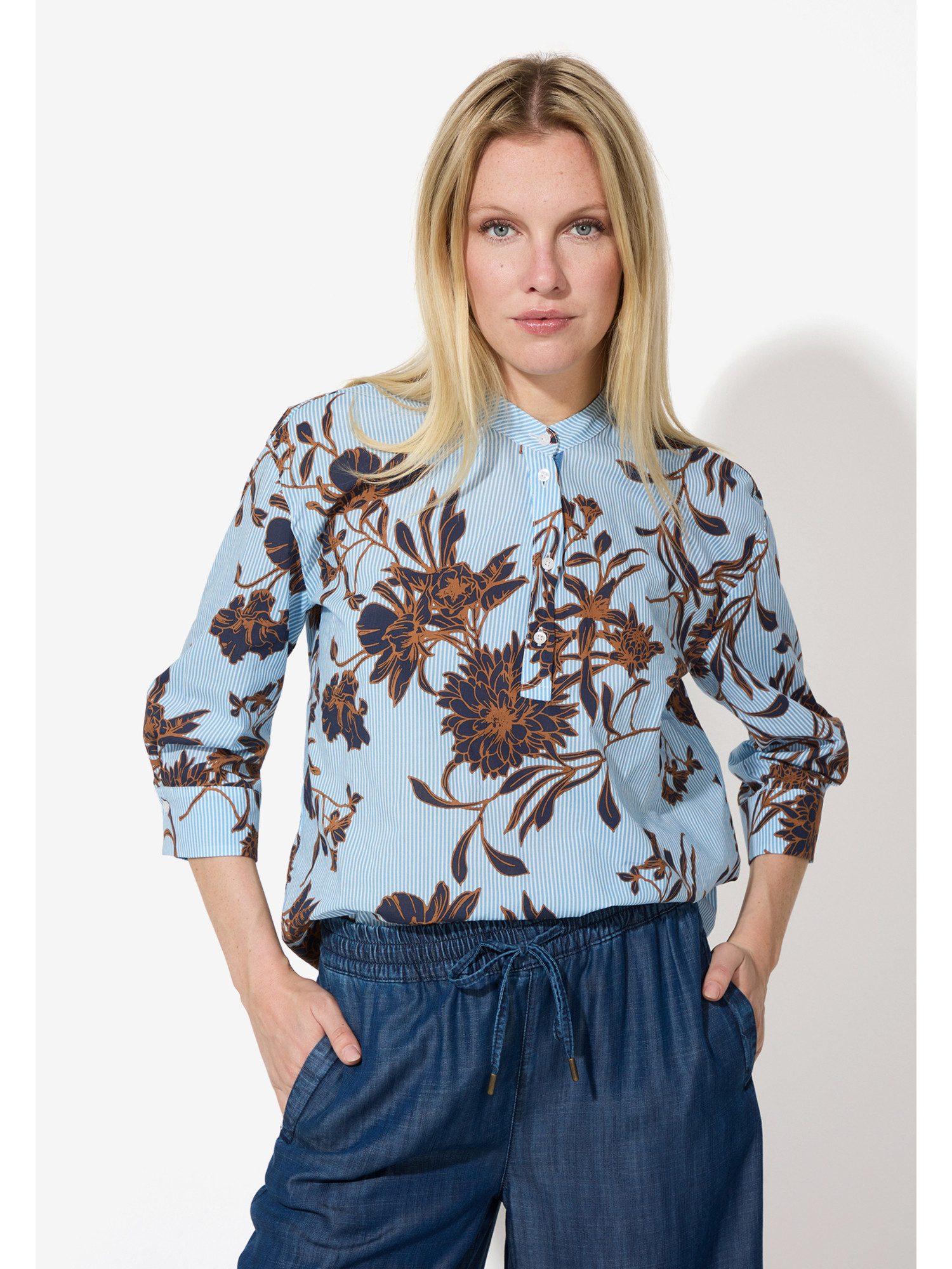 Klassische Bluse Printbluse