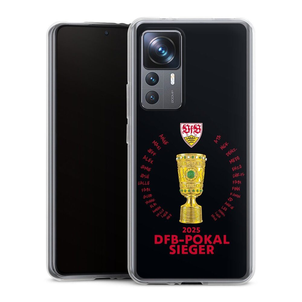 DeinDesign Handyhülle VfB Stuttgart Pokal Offizielles Lizenzprodukt, Xiaomi 12T 5G Silikon Hülle Bumper Case Handy Schutzhülle