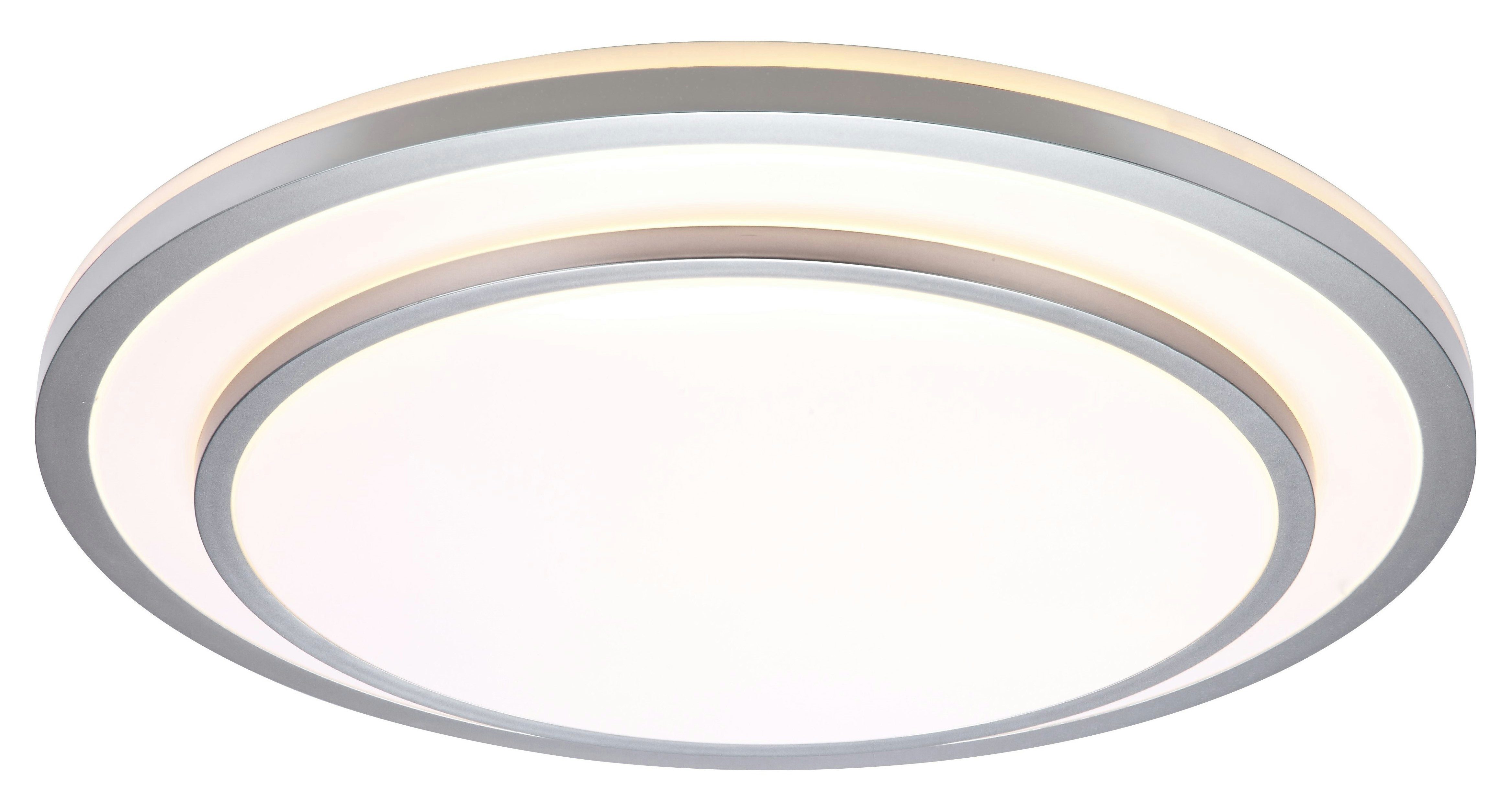 Brilliant Deckenleuchte Luciano, LED wechselbar, Warmweiß, LED Wand- und Deckenlampe, 28cm alu/weiß