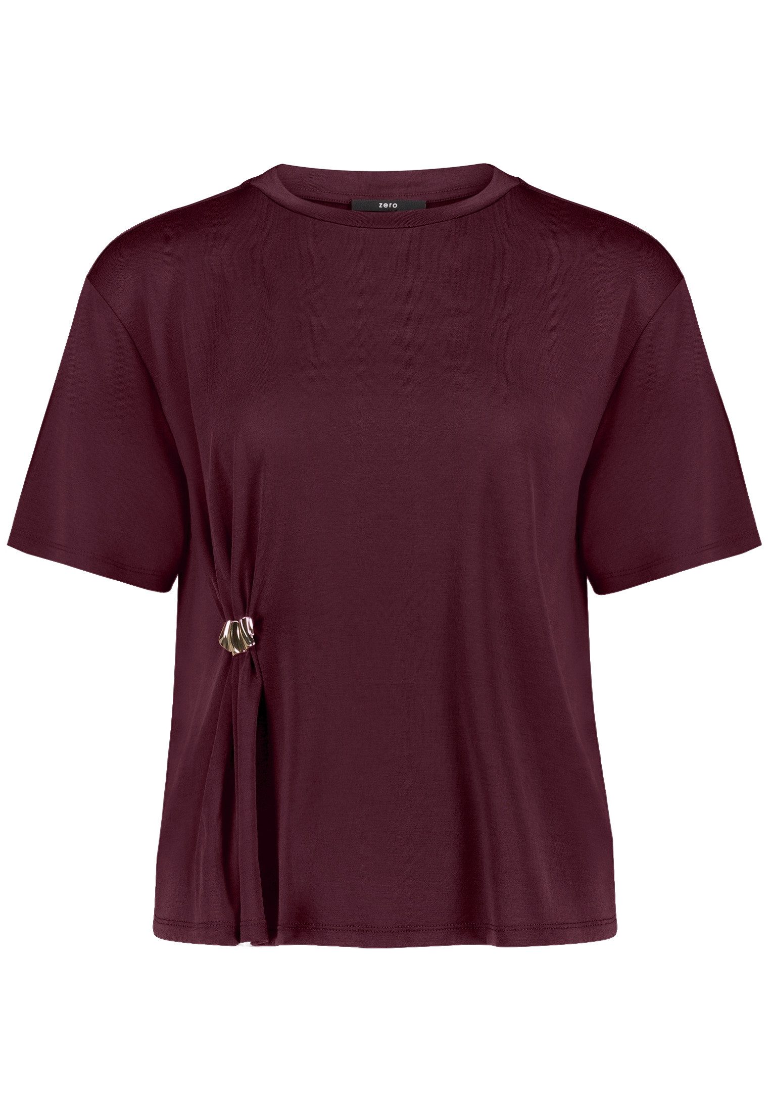 Zero Kurzarmshirt Damen mit Schnalle (1-tlg) Brosche