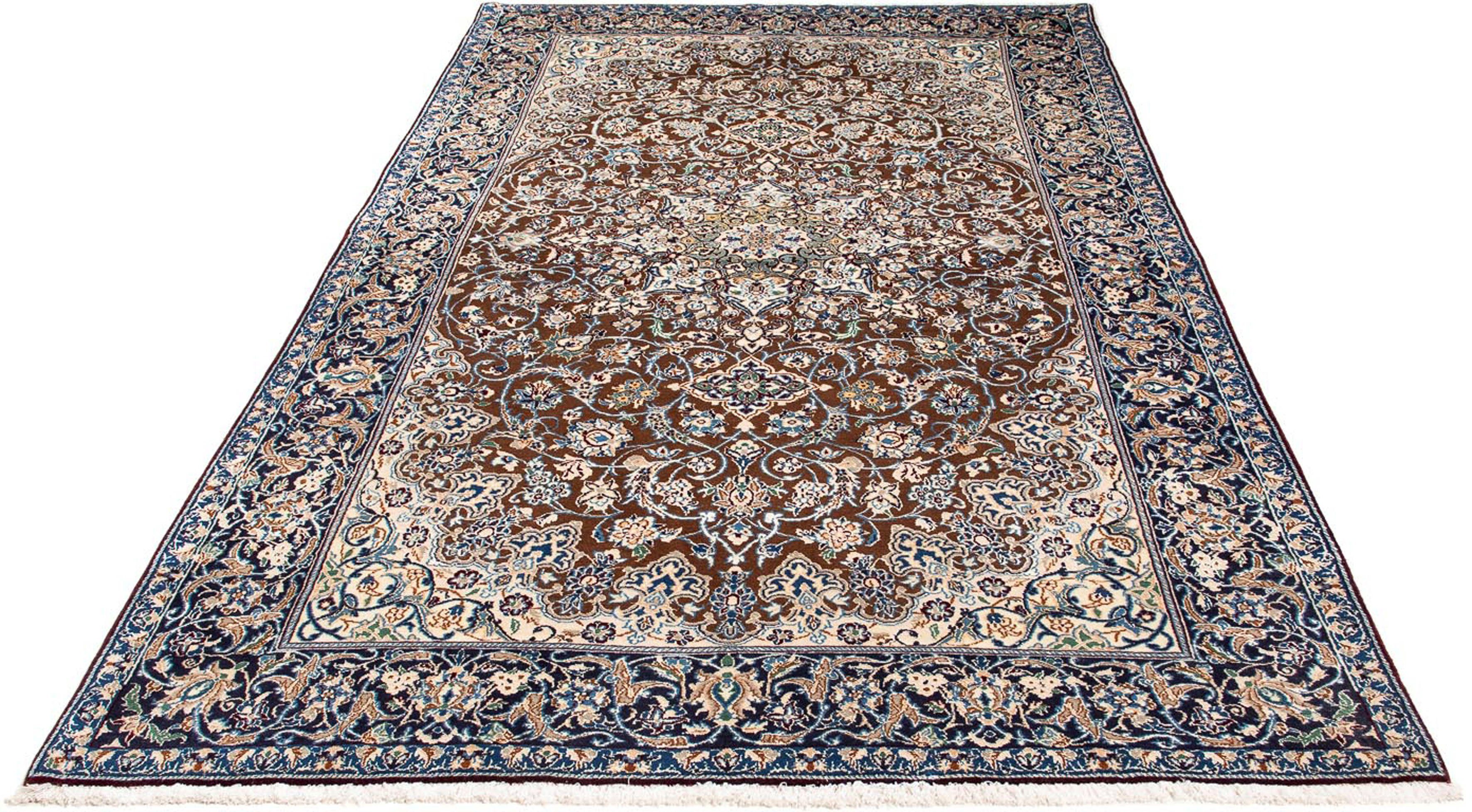 Orientteppich Perser - x morgenland, dunkelblau, - rechteckig, Einzelstück 253 mit Höhe: 150 Handgeknüpft, Zertifikat - cm 10 Nain Wohnzimmer, mm, - Royal