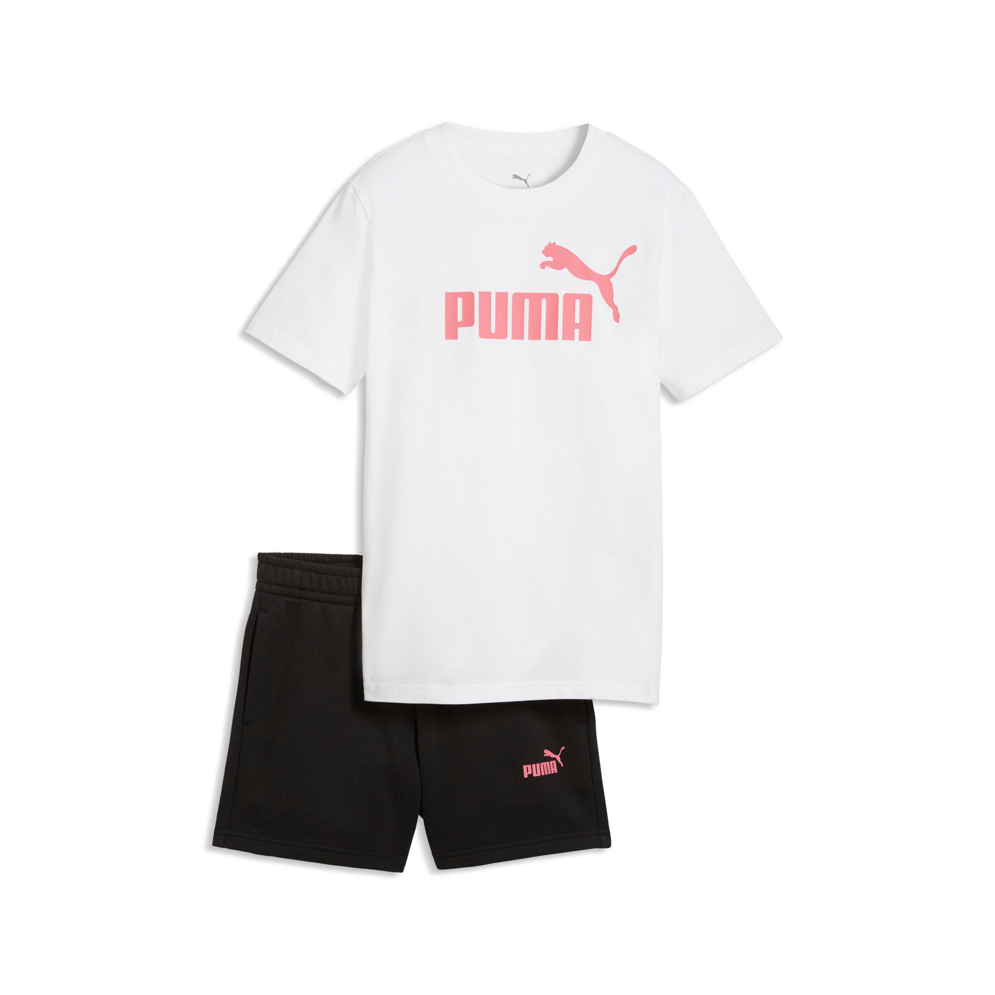 PUMA Trainingsanzug ESS NO.1 LOGO TEE AND SHORTS SET G (2-tlg), aus Baumwolle, mit elastischem Bund und innenliegendem Kordelzug
