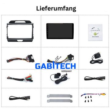 GABITECH 9 Zoll Android 13 Autoradio für KIA Sportage 2010-2016 BT FM USB Einbau-Navigationsgerät (Drahtloses Carplay & Android Auto,3D Navi,2GB RAM; 32GB ROM,WiFi, DAB)