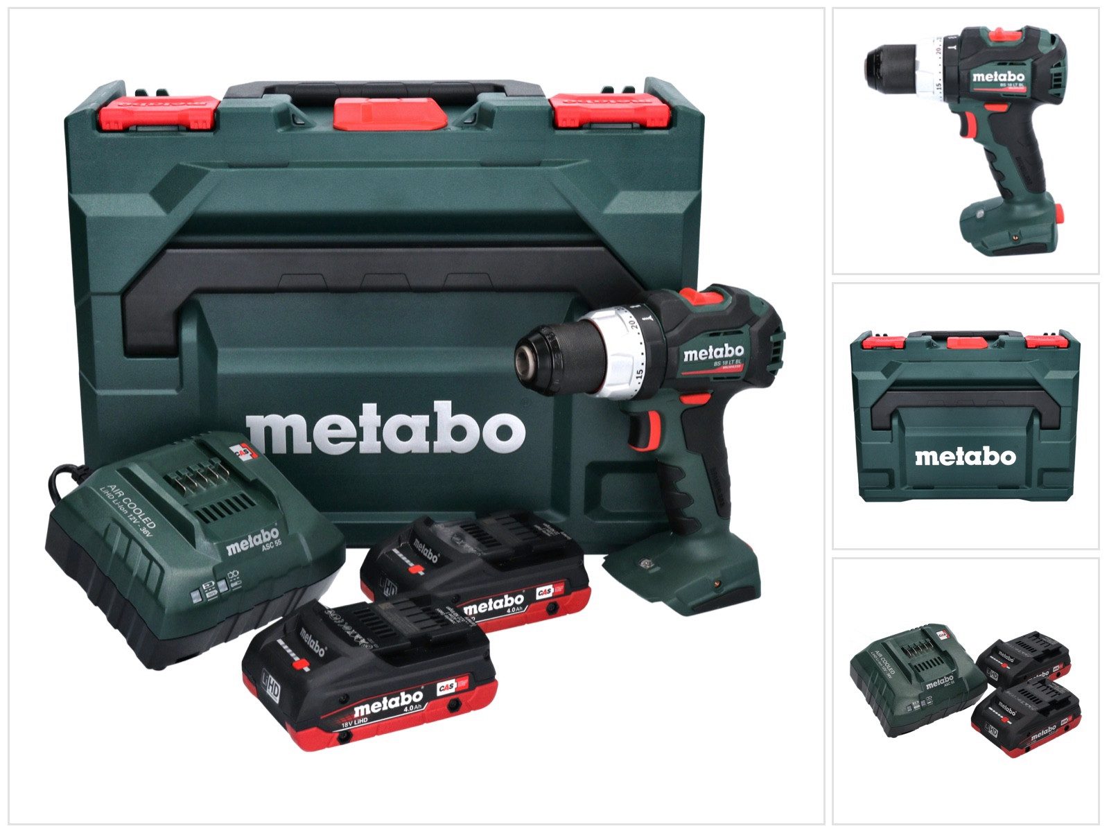 metabo Säulenbohrmaschine BS 18 LT BL Akku Bohrschrauber 18 V 75 Nm Brushless (602325800) + 2