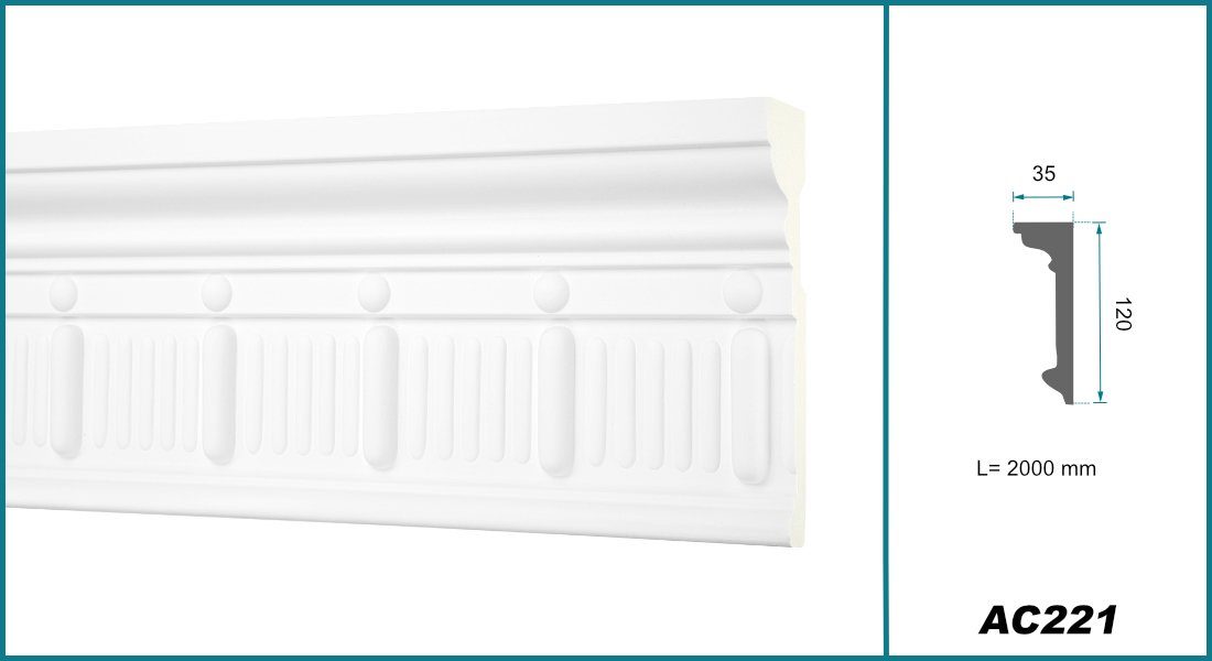 Hexim Perfect Stuckleiste AC 221, Flachprofile günstig online kaufen