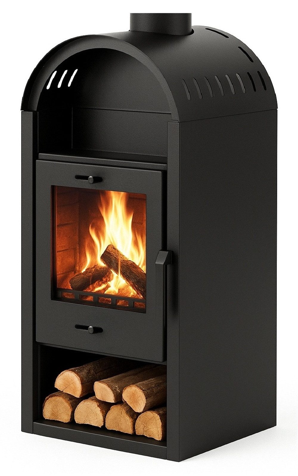 ECOfoxx Kaminofen Holzofen Modell F0101 mit, günstig online kaufen