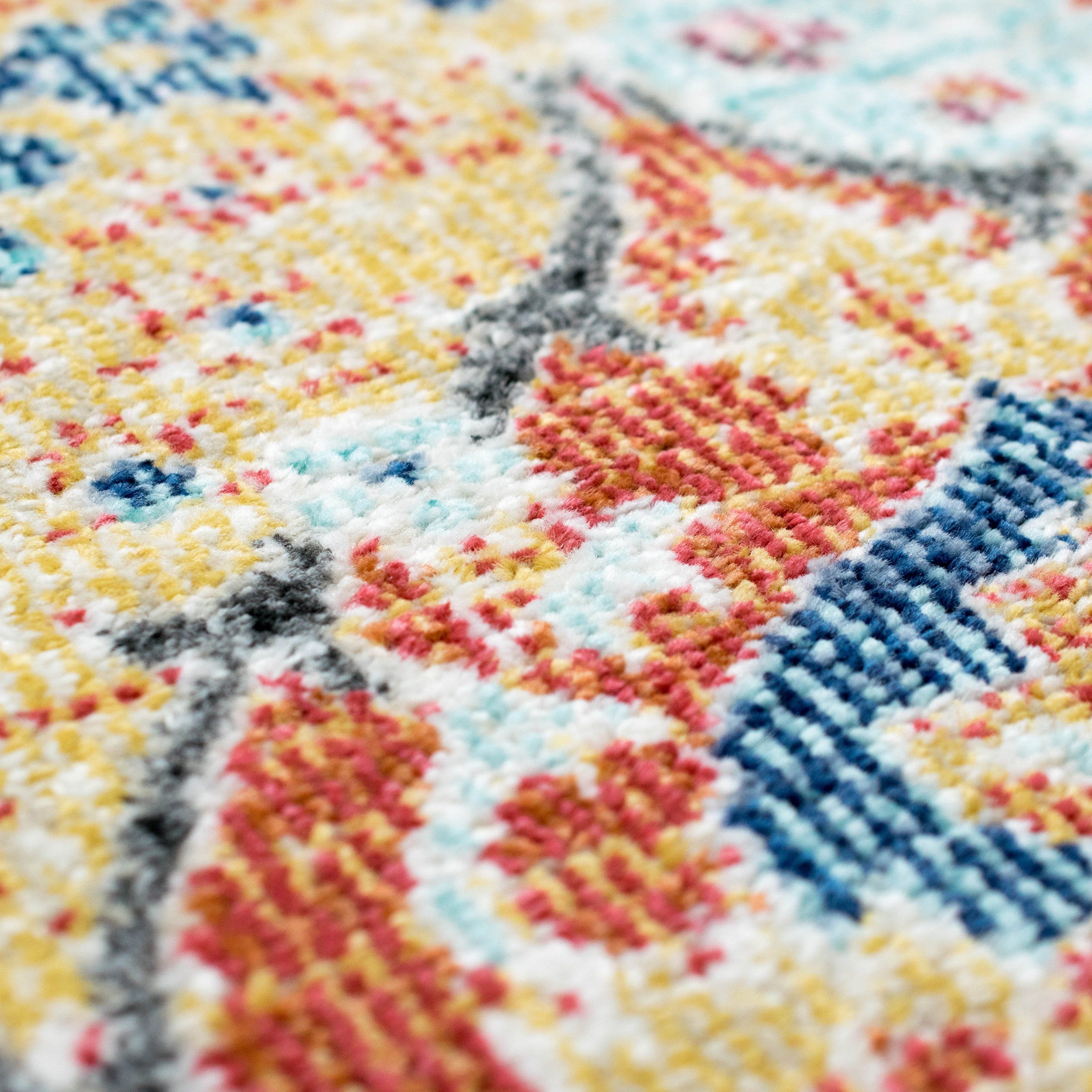 Carpetia Outdoorteppich In- und Outdoor, rund, Höhe: 5 mm, mit orientalischem Vintage-Ornamentmuster