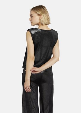 Nicowa Shirttop VELLIO aus elastischem Samtstoff mit Lamé-Effekt