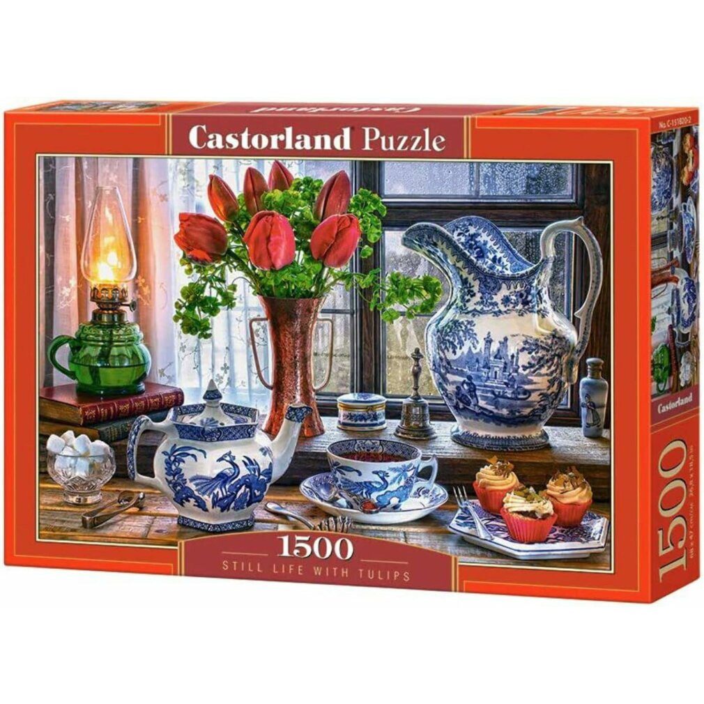 Castorland Puzzle Puzzle Stilleben mit Tulpen 1500 Teile, Puzzleteile
