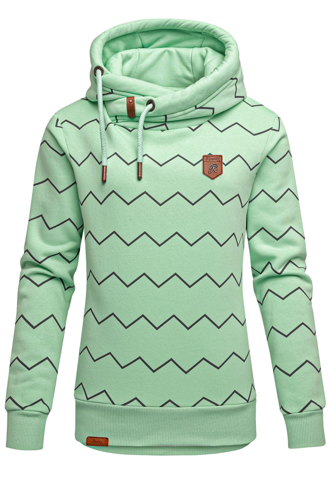 REPUBLIX Kapuzenpullover JULIET Damen Kapuzenpullover Print Sweatjacke Pull günstig online kaufen