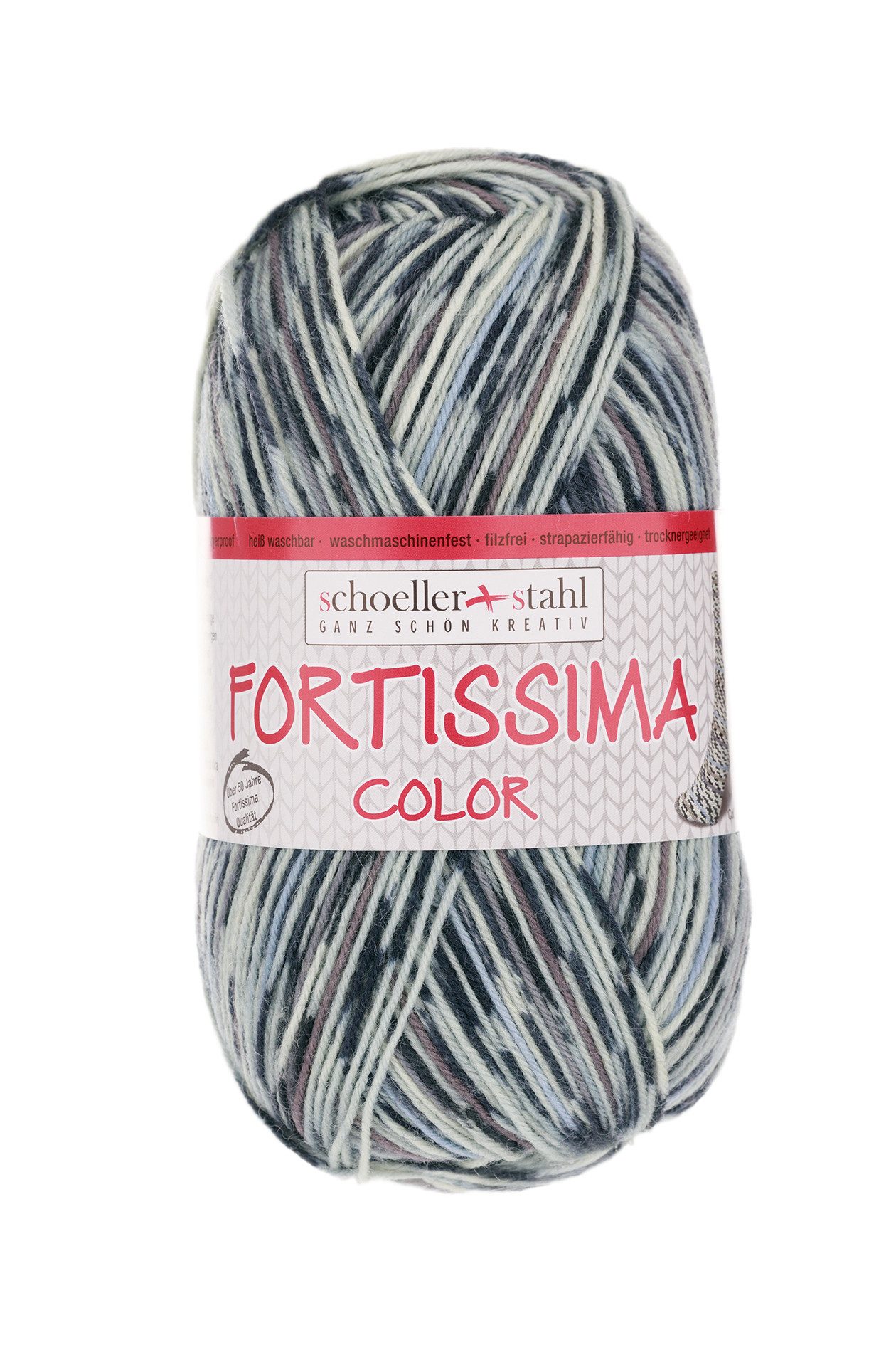 Schoeller + Stahl Fortissima Socka 4-fach Color Häkelwolle, 420 m, pflegeleicht, formstabil und hoher Tragekomfort