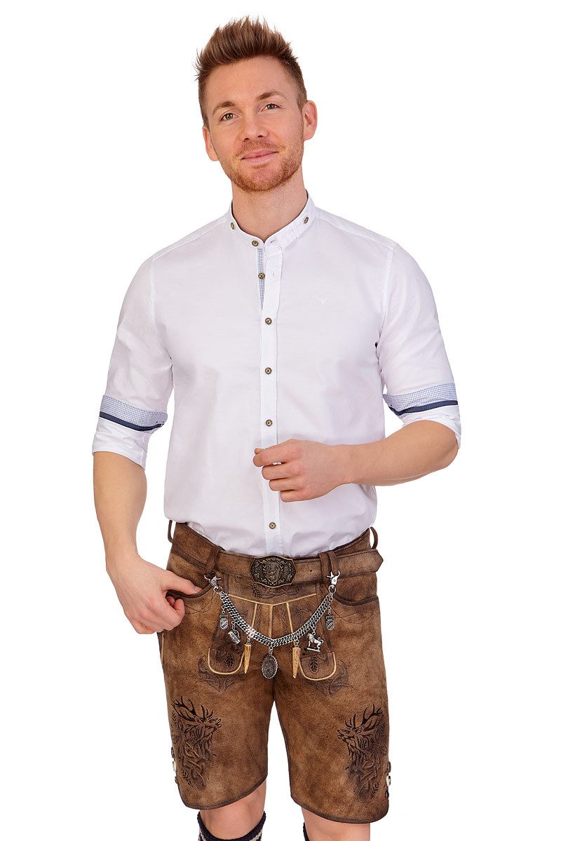 Hatico Trachtenhemd Trachtenhemd - HARTL - weiß