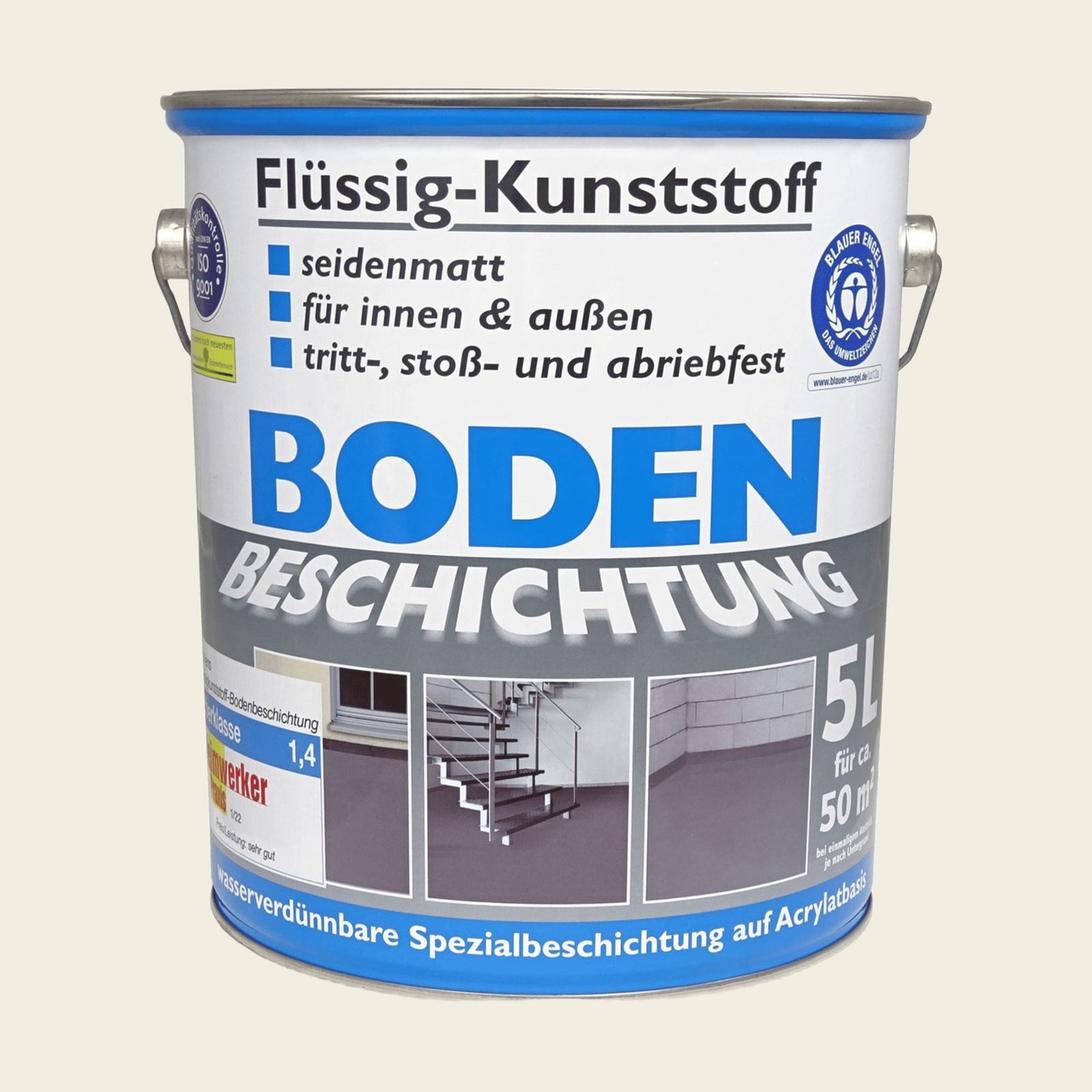 Wilckens Farben Bodenversiegelung Flüssig-Kunststoff Bodenbeschichtung seidenmatt Beton Wilckens 5L