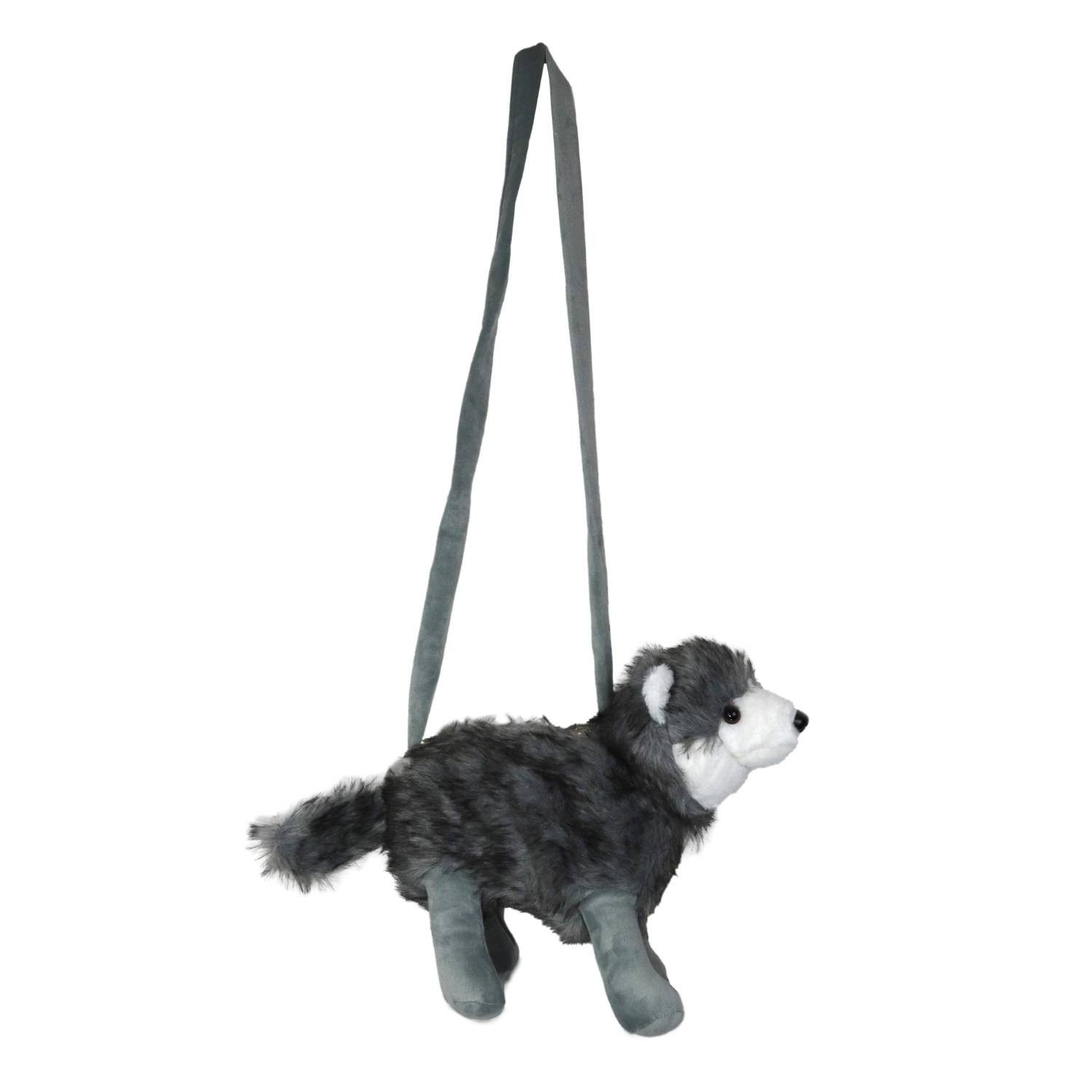 Kostüm Kuschelige Wolf Handtasche, 30x40x13cm - Grau