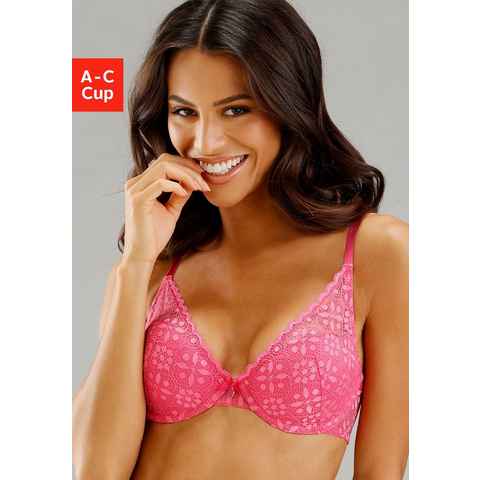 s.Oliver Push-up-BH Amelie aus floraler, transparenter Spitze, Dessous