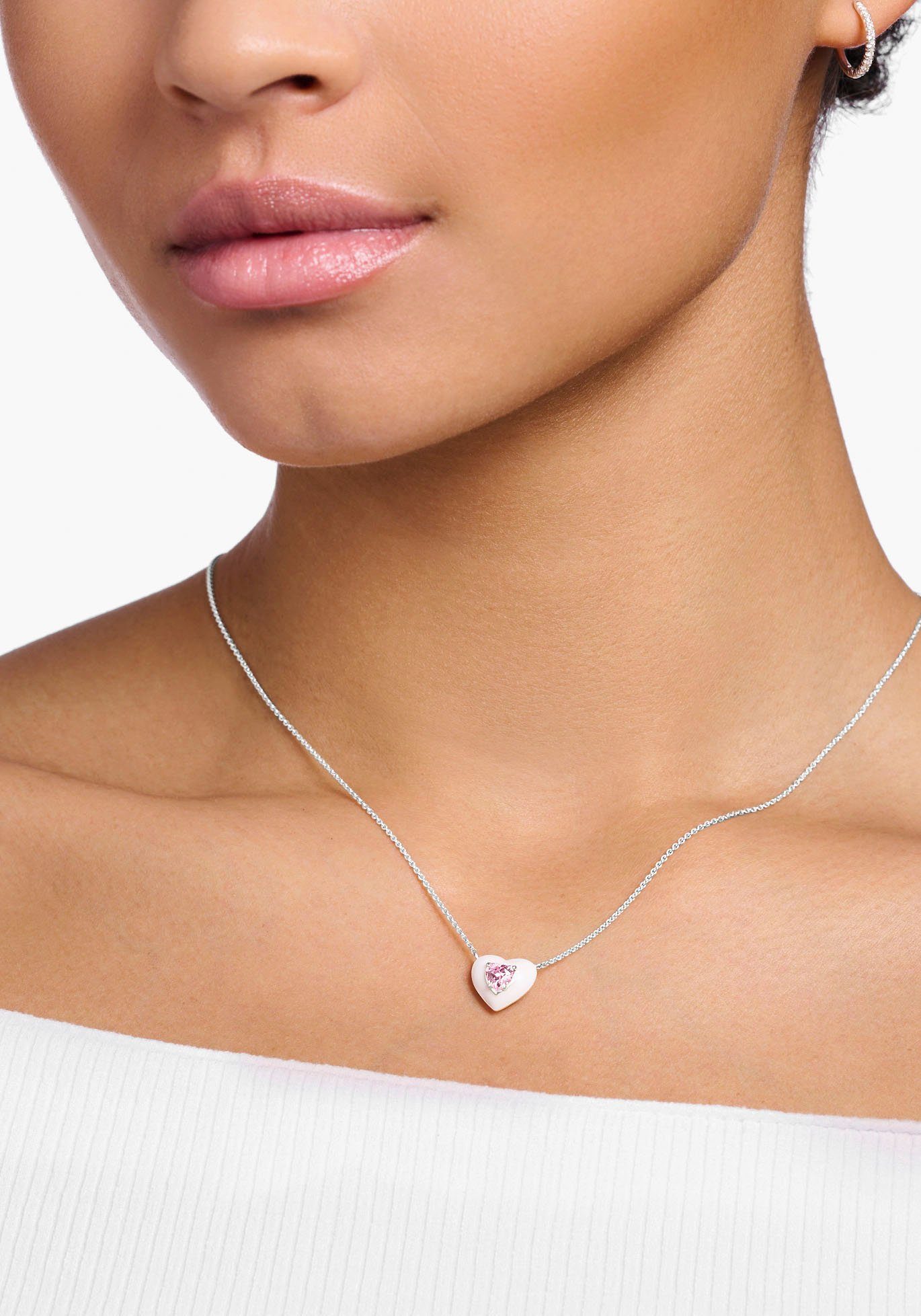 THOMAS SABO Kette mit Anhänger Herz mit...