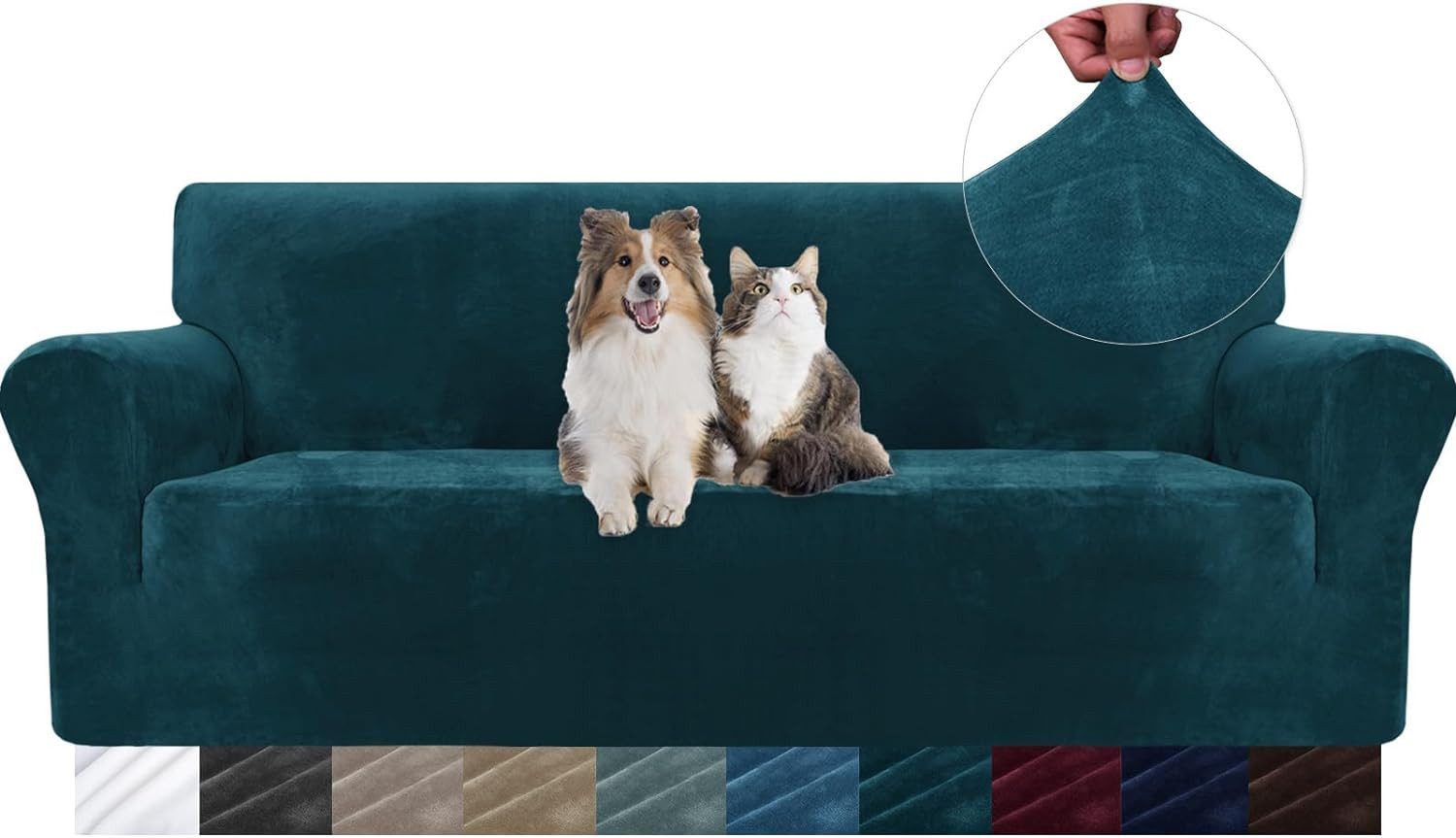Minicloss Sofahusse 1/2/3/4 Sitzer Sofabezug, Modern Sofaüberwurf Elastische Couchbezug, waschbarer, mit Armlehne, Protector für Hunde Haustiere von Minicloss