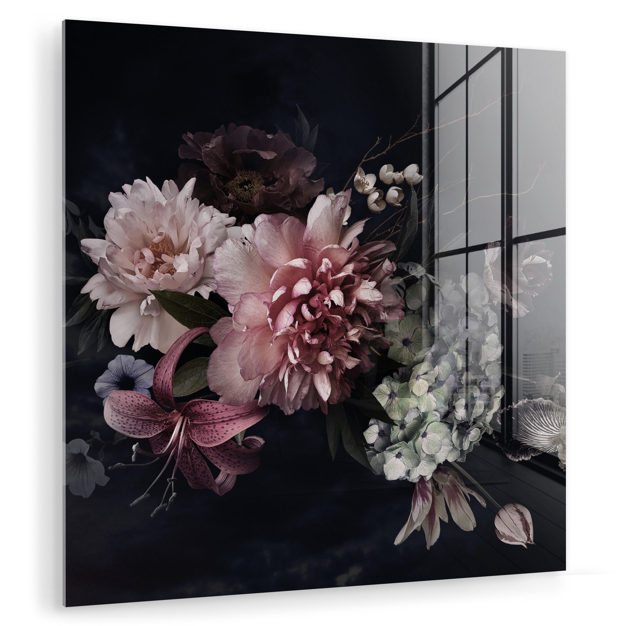 MuchoWow Acrylglasbild Blumen - Vintage - günstig online kaufen