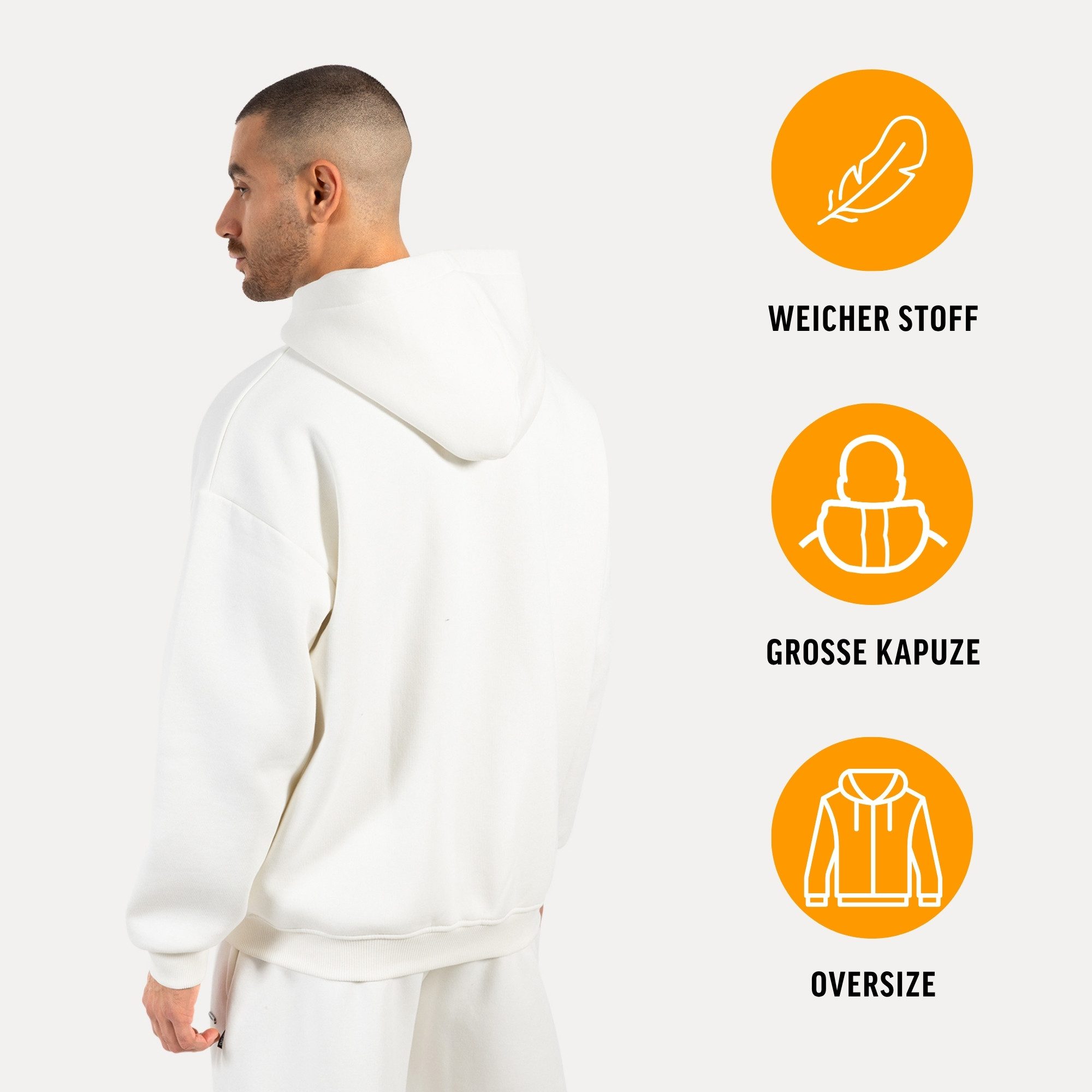 Smilodox Kapuzenstrickjacke Cedrik, Oversize Zip Hoodie, Kapuzenpullover mi günstig online kaufen