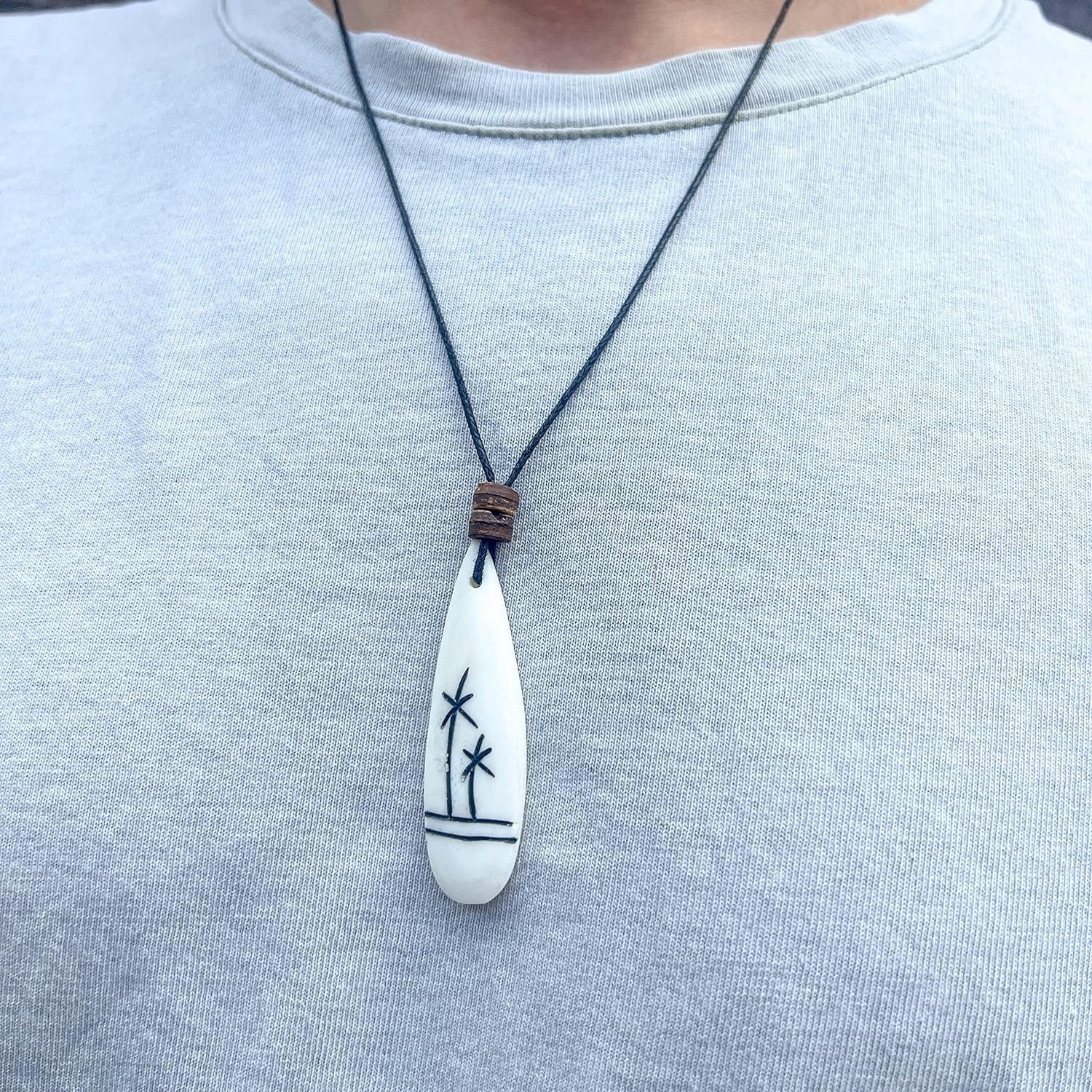 Made by Nami Kette mit Anhänger Herren Surfer Halskette, Verstellbar Strand günstig online kaufen