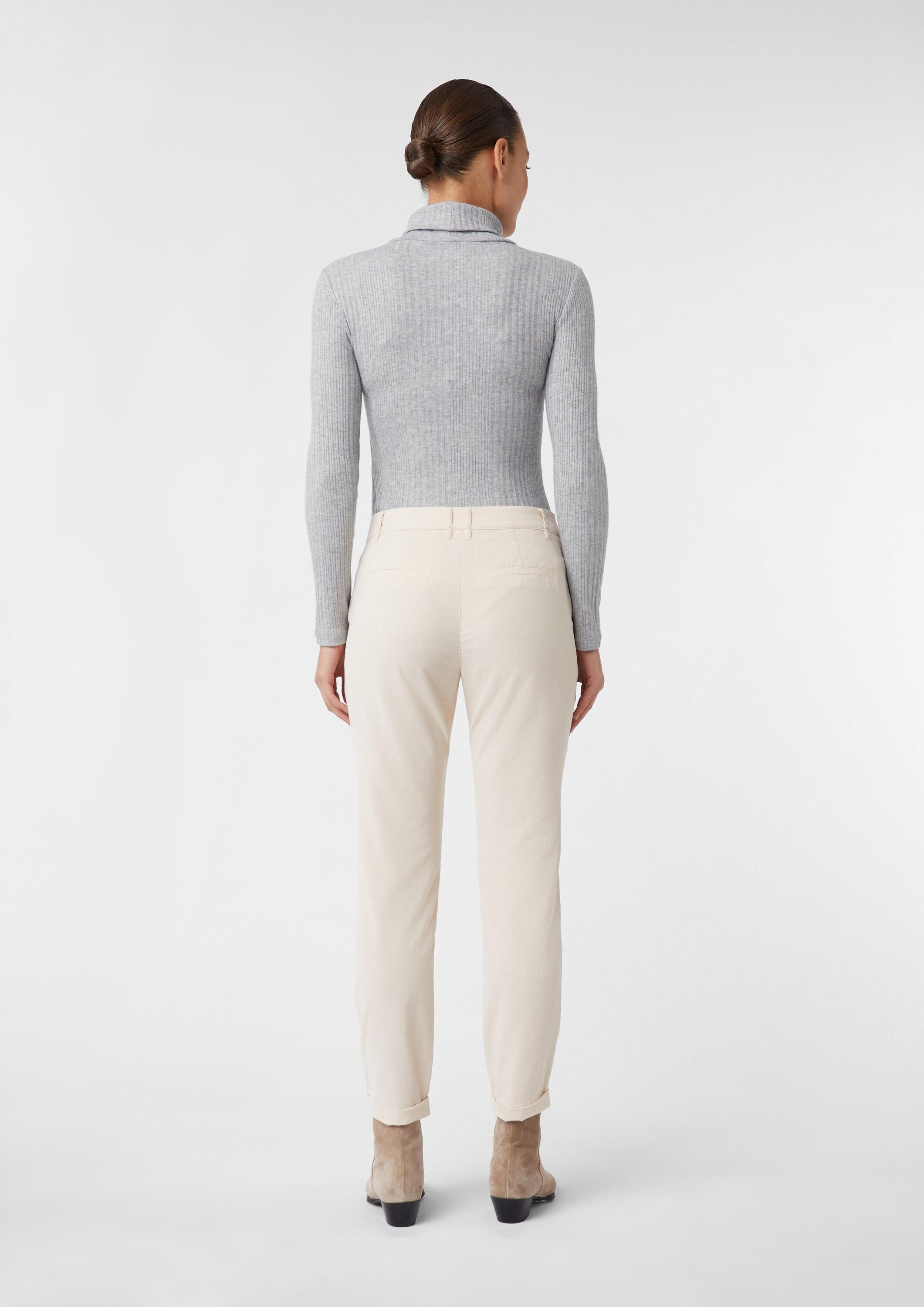 comma Chinos Hose Leichte Cord-Chino mit Umschlag am Saum