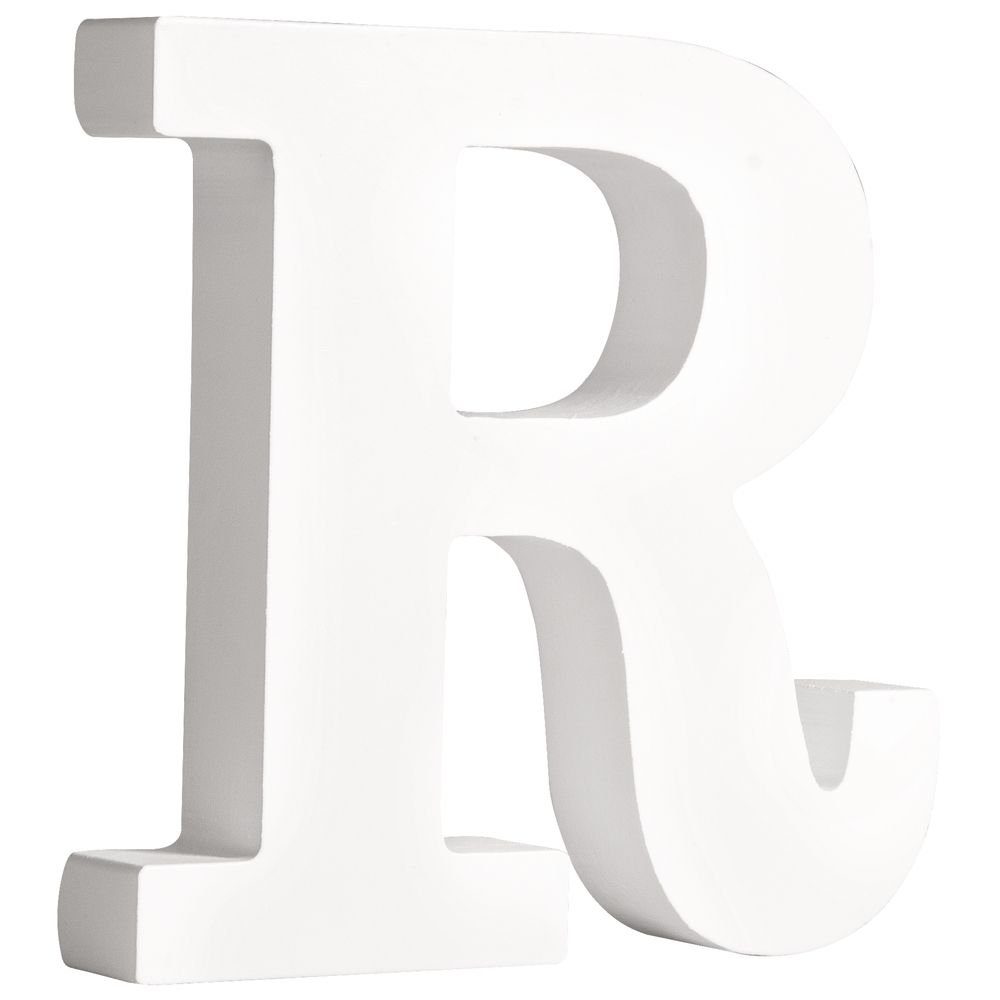 Rayher Deko-Buchstaben MDF Buchstabe R weiß 11cmx2cm