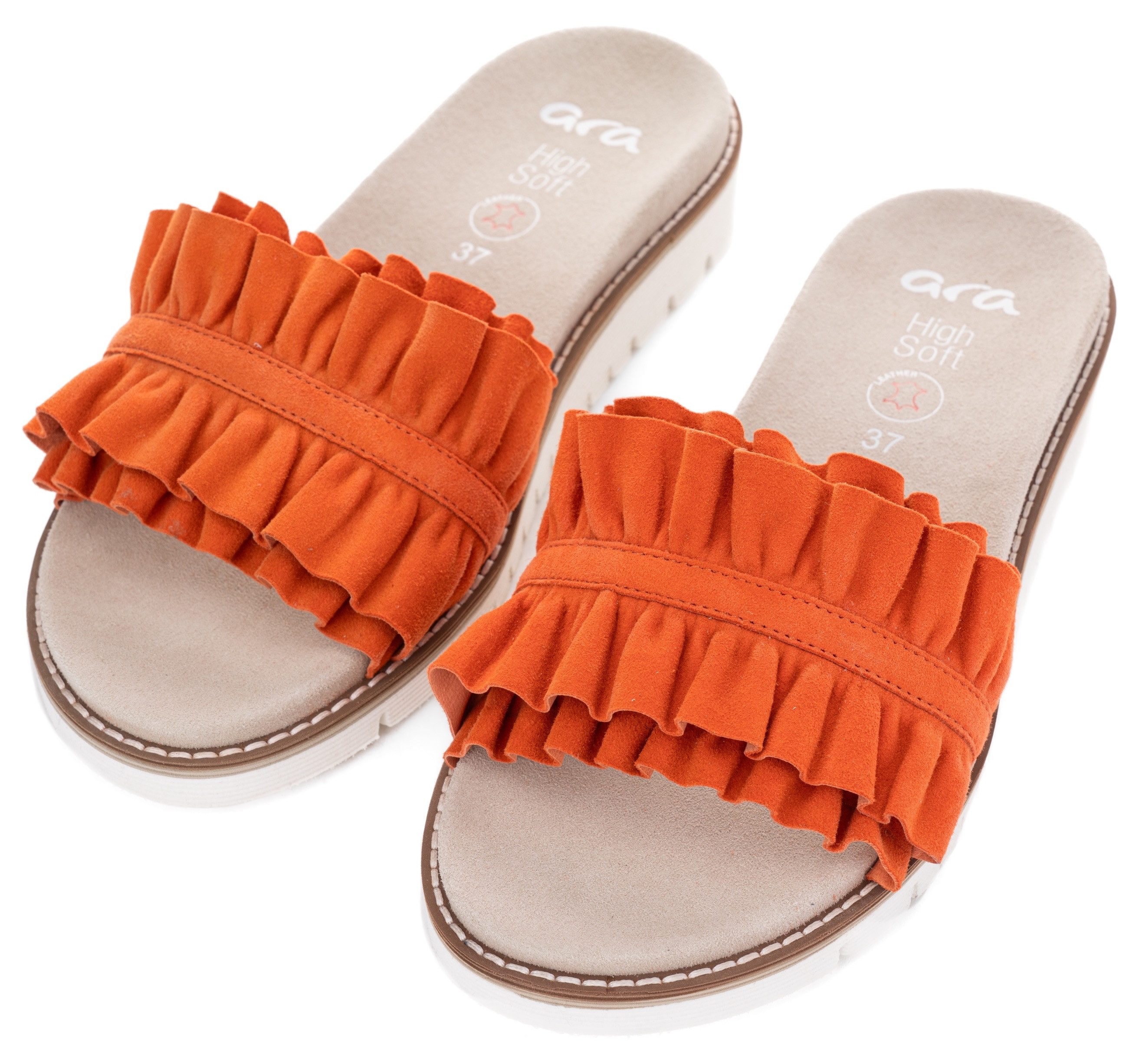 Ara KENT Pantolette, Slides, Flats, Sandale mit geraffter Bandage günstig online kaufen